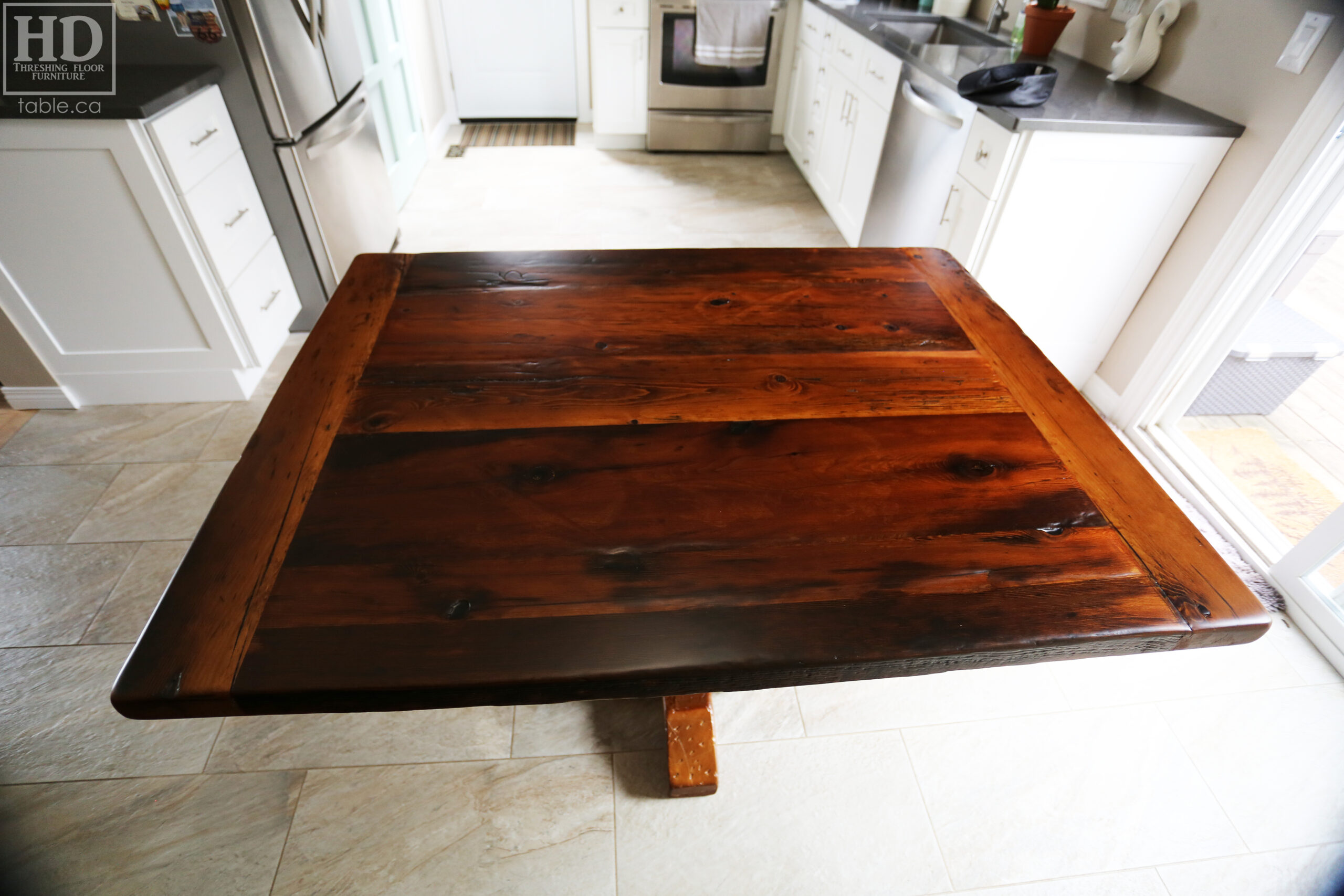 Reclaimed Wood Kitchen Table by HD Threshing Floor Furniture / www.table.ca