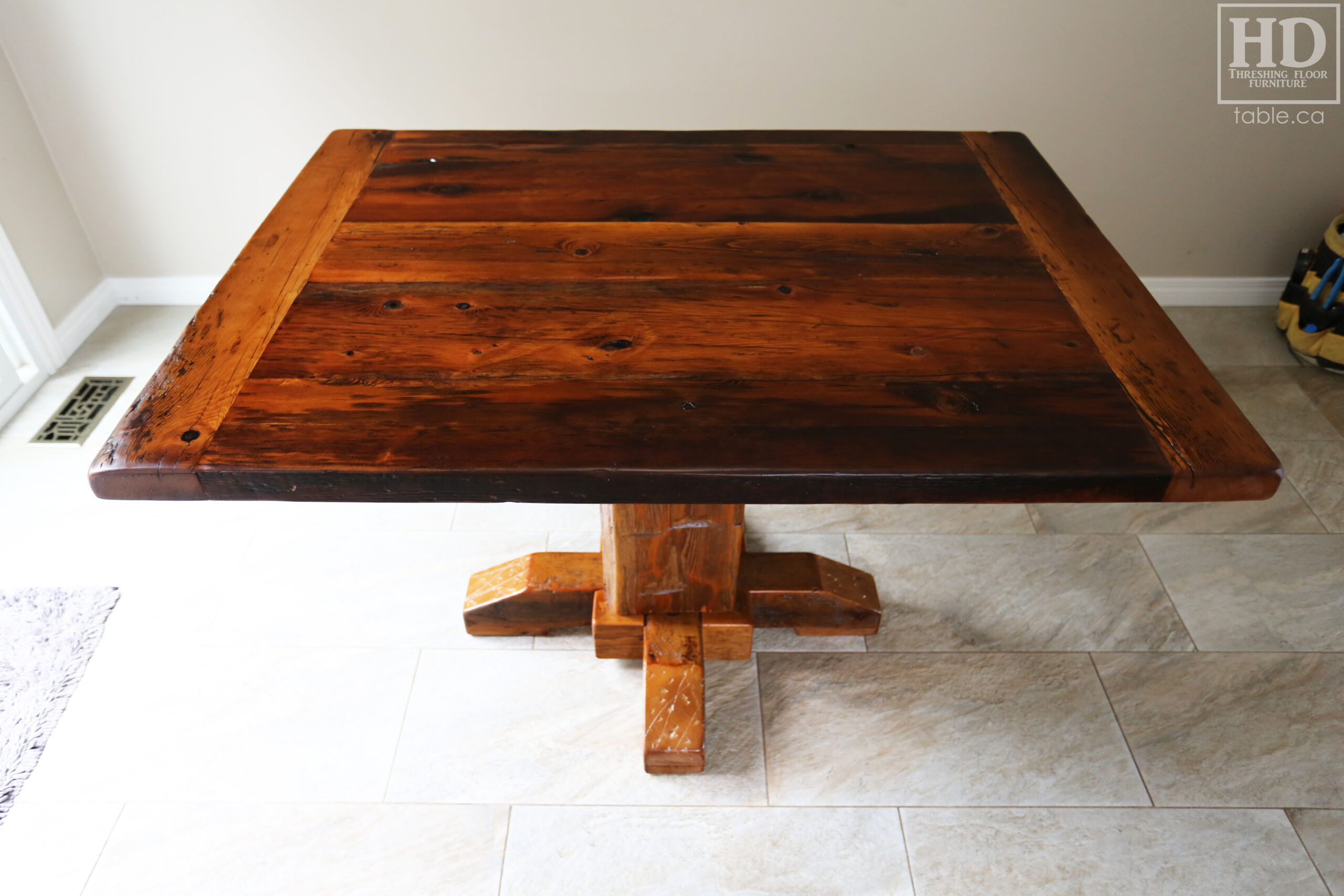 Reclaimed Wood Kitchen Table by HD Threshing Floor Furniture / www.table.ca