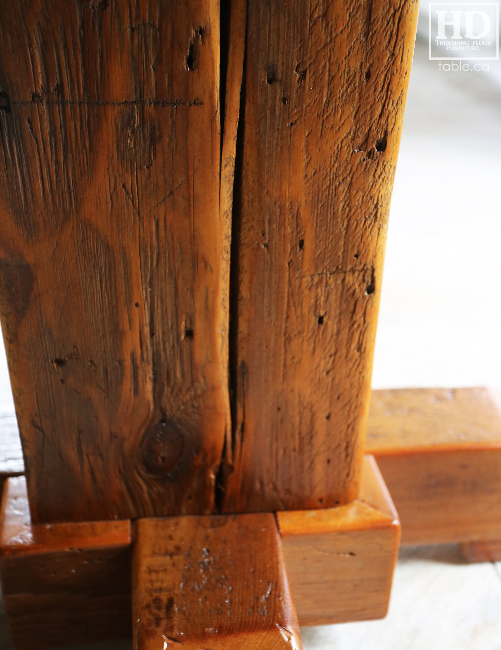 Reclaimed Wood Kitchen Table by HD Threshing Floor Furniture / www.table.ca