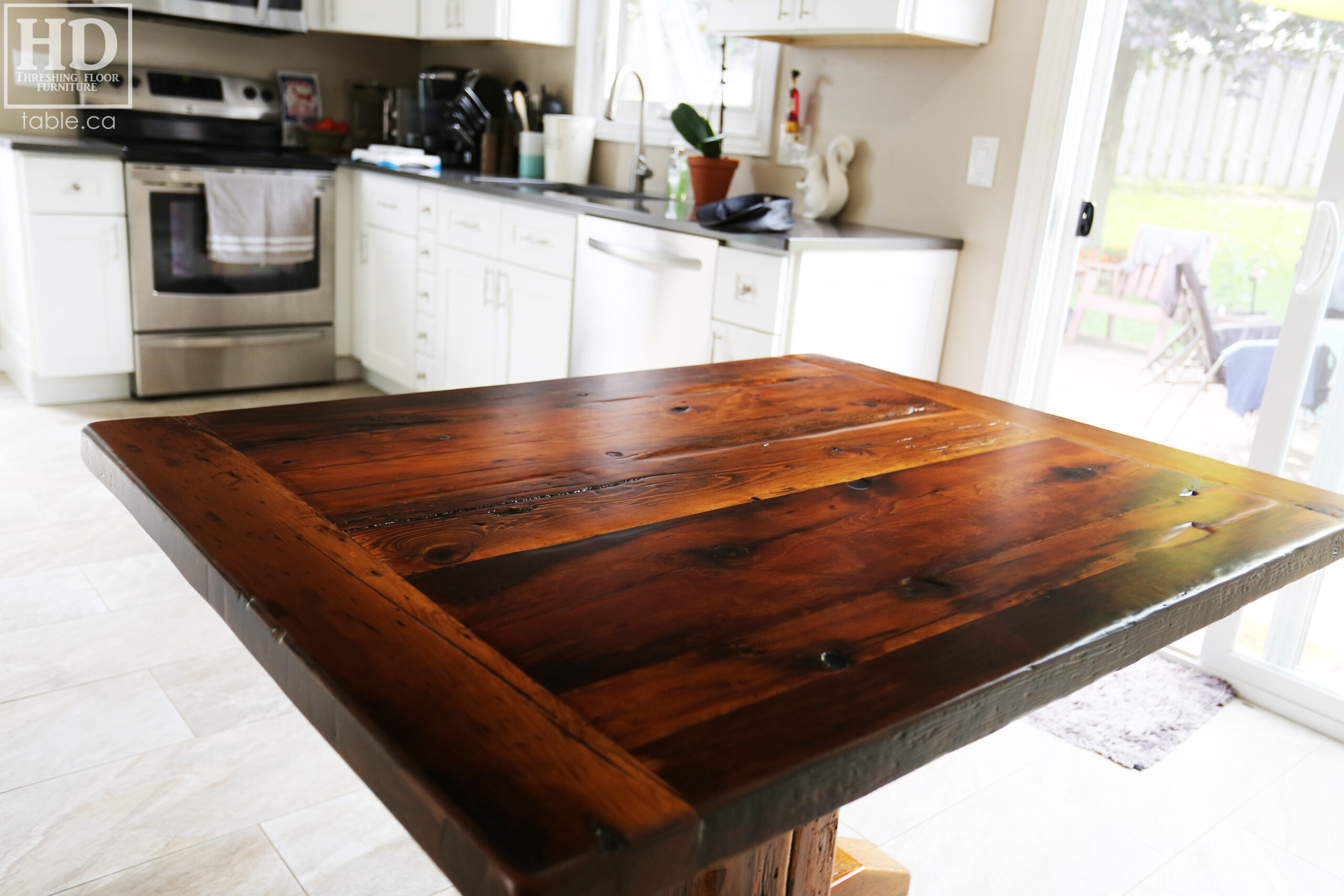 Reclaimed Wood Kitchen Table by HD Threshing Floor Furniture / www.table.ca