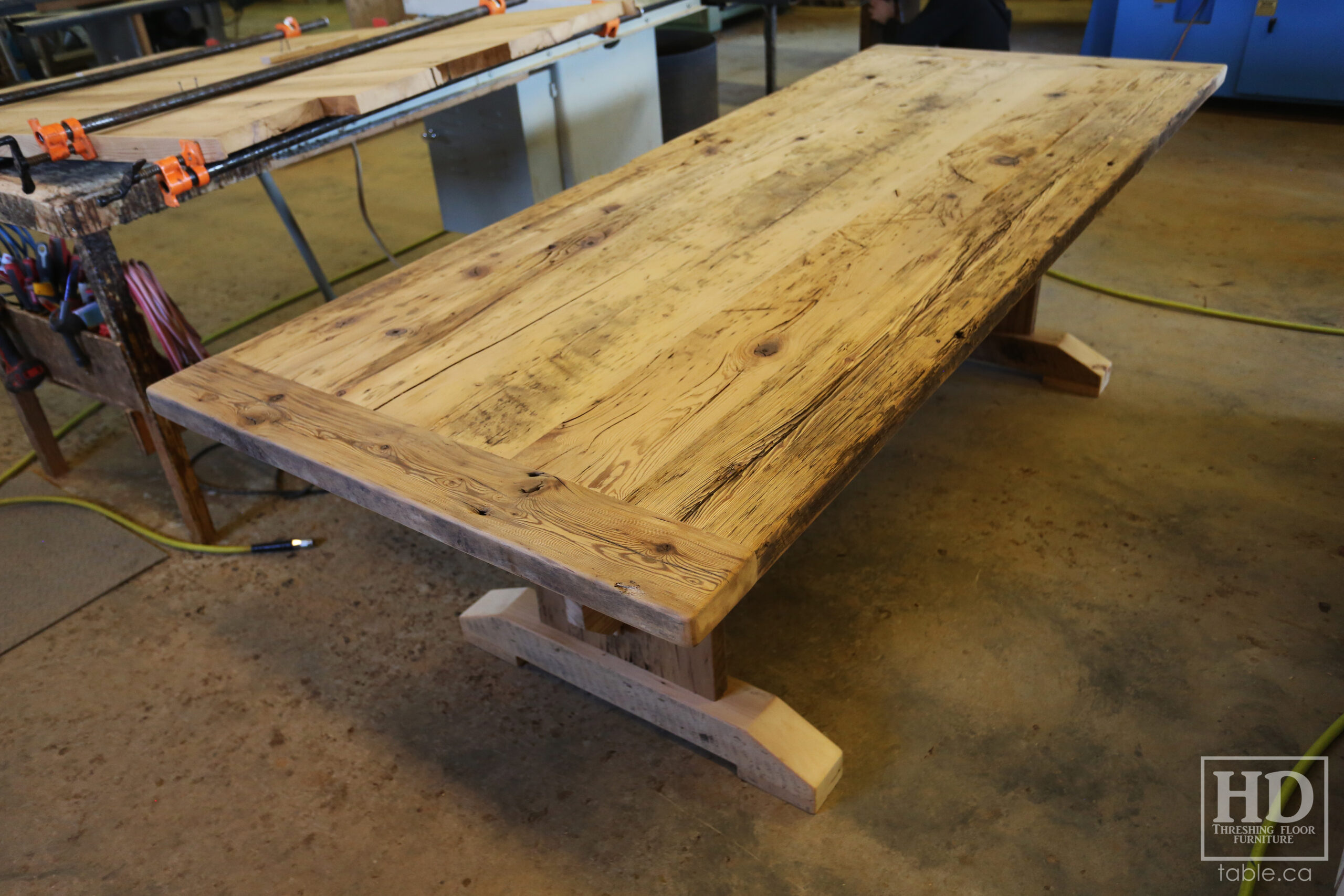 Rustic Reclaimed Wood Table made from Ontario Barnwood by HD Threshing Floor Furniture / www.table.ca