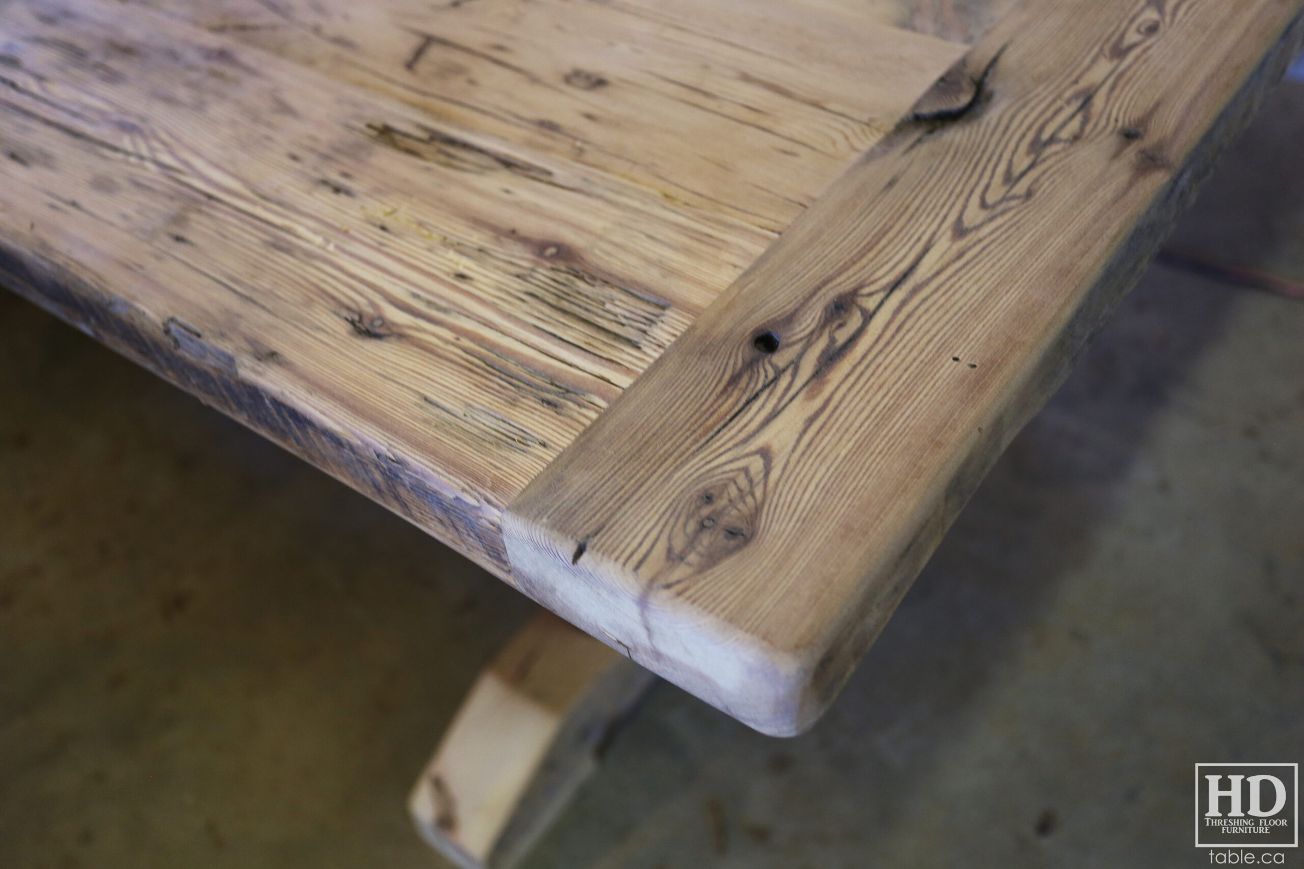 Rustic Reclaimed Wood Table made from Ontario Barnwood by HD Threshing Floor Furniture / www.table.ca