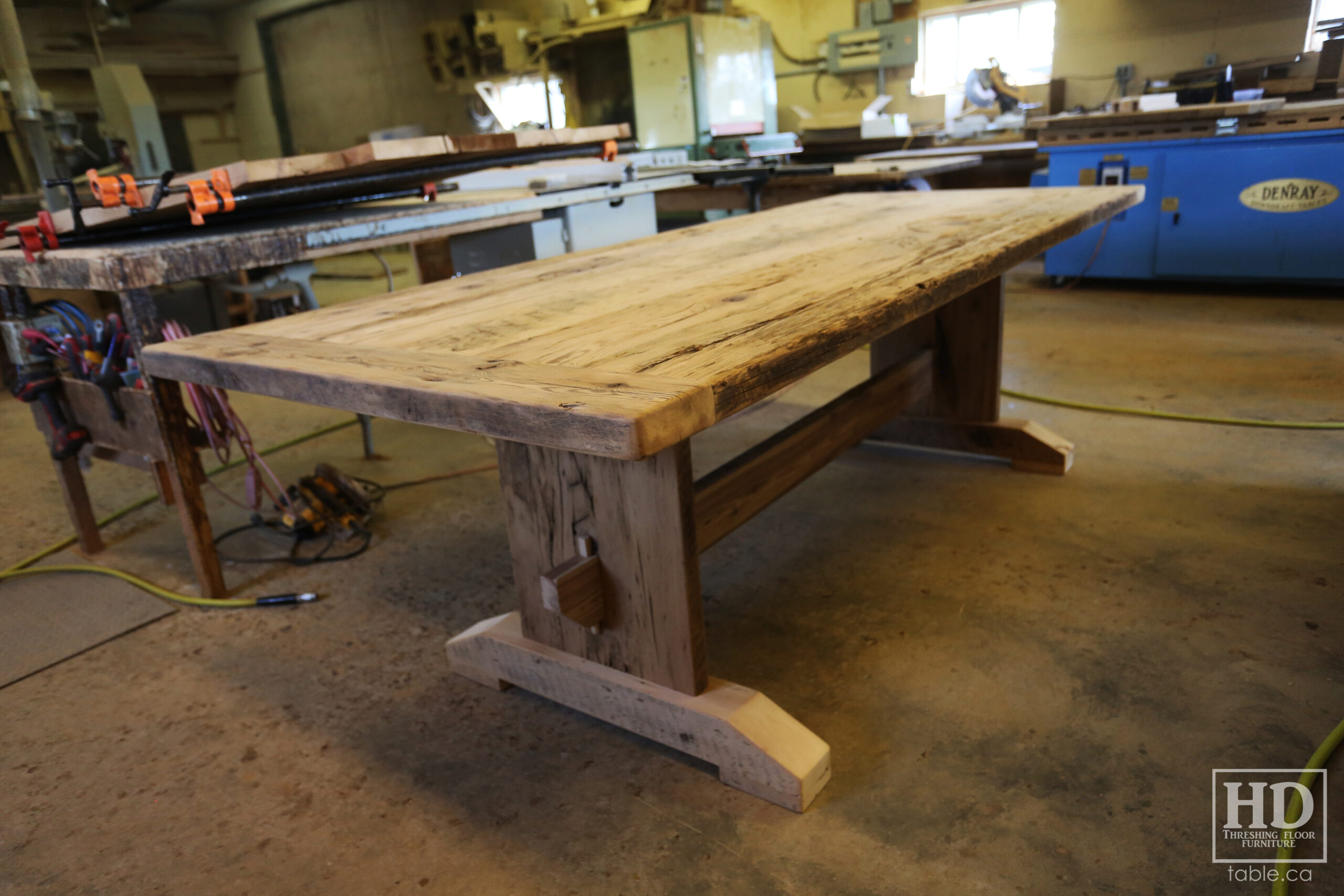 Rustic Reclaimed Wood Table made from Ontario Barnwood by HD Threshing Floor Furniture / www.table.ca