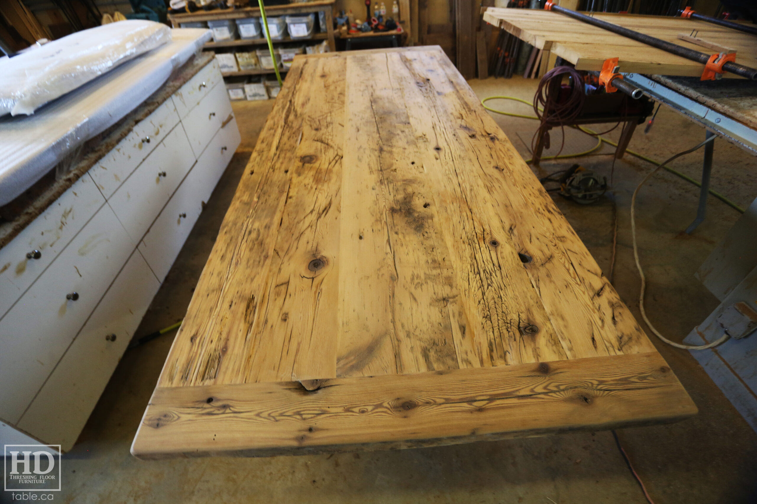 Rustic Reclaimed Wood Table made from Ontario Barnwood by HD Threshing Floor Furniture / www.table.ca