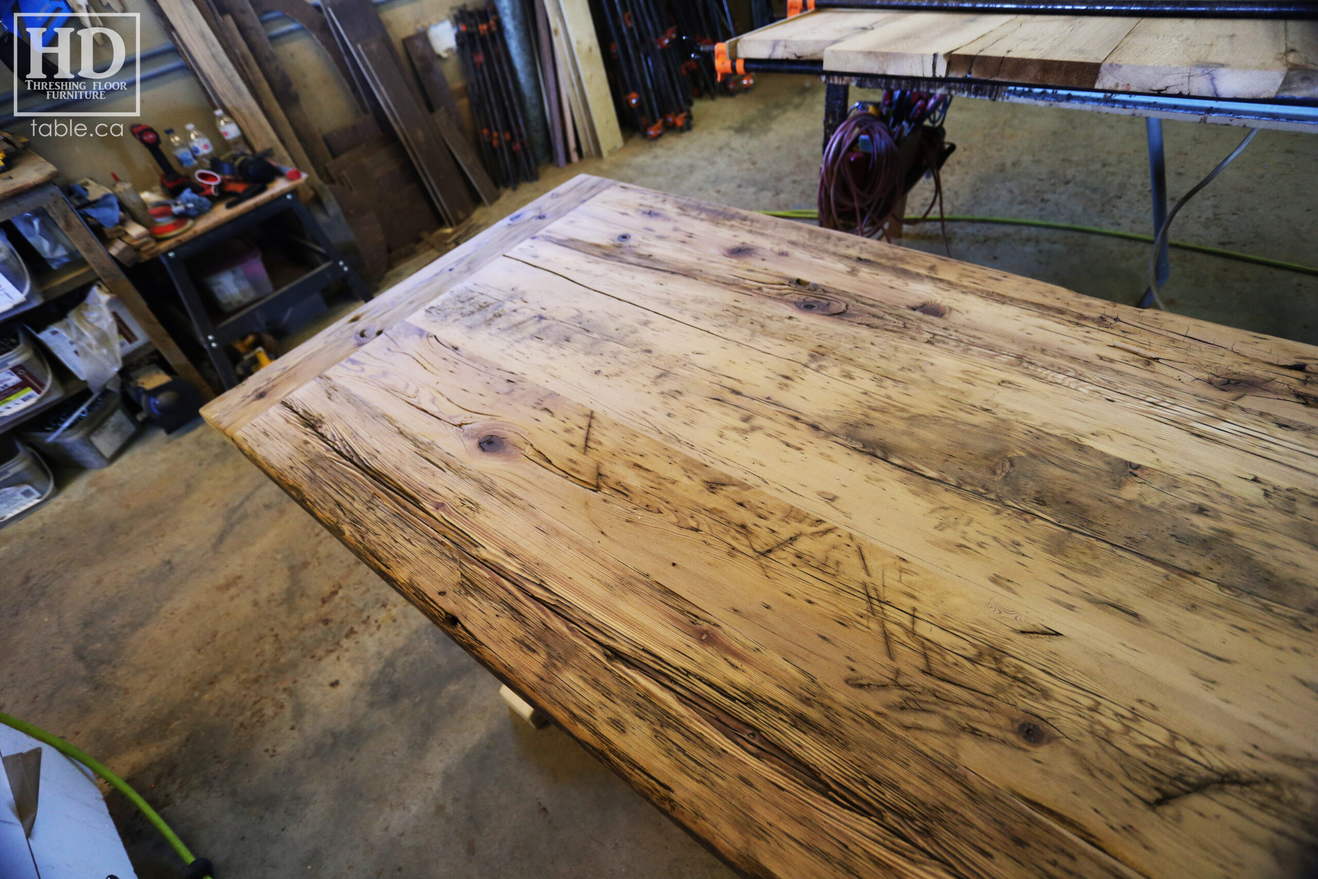 Rustic Reclaimed Wood Table made from Ontario Barnwood by HD Threshing Floor Furniture / www.table.ca