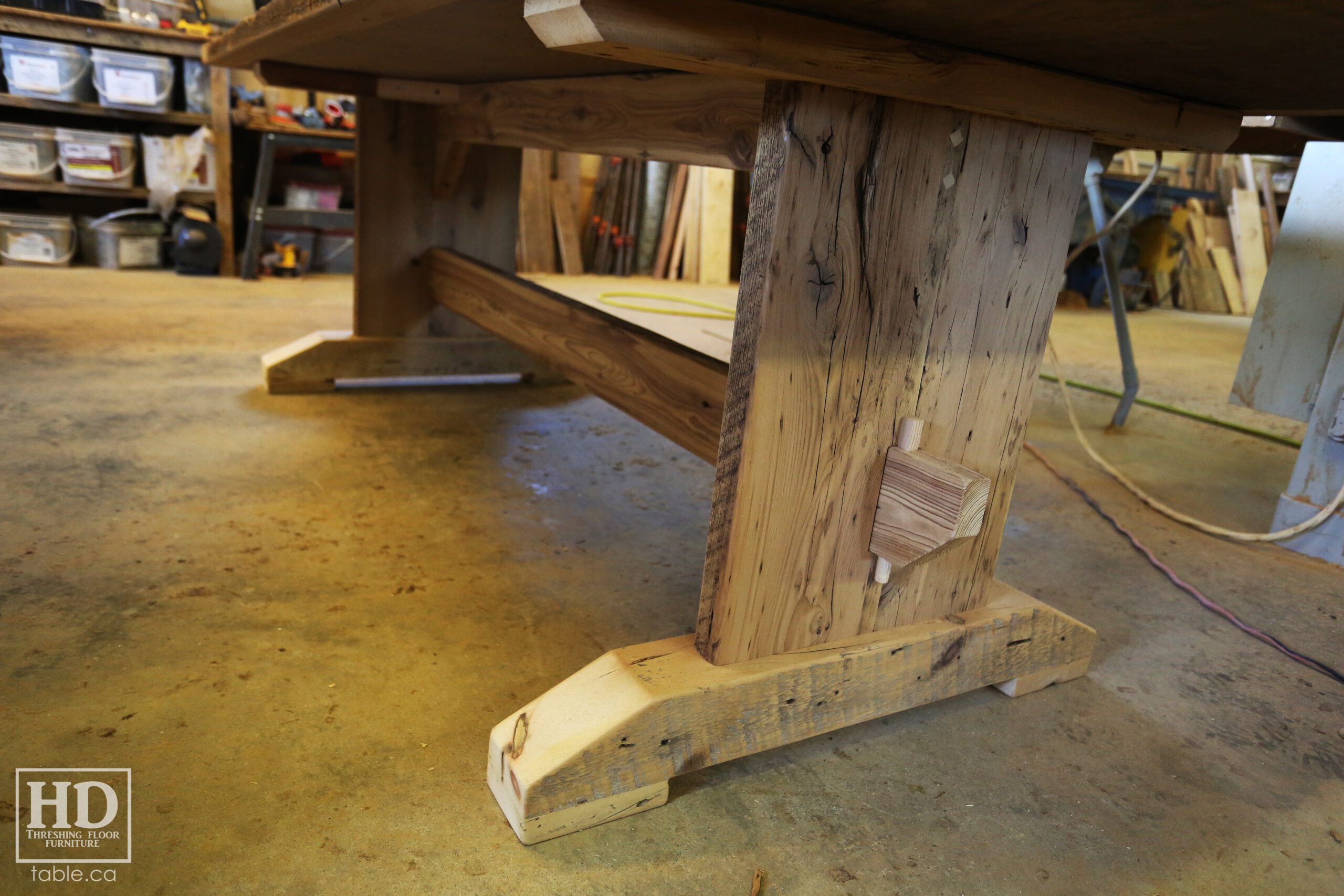 Rustic Reclaimed Wood Table made from Ontario Barnwood by HD Threshing Floor Furniture / www.table.ca