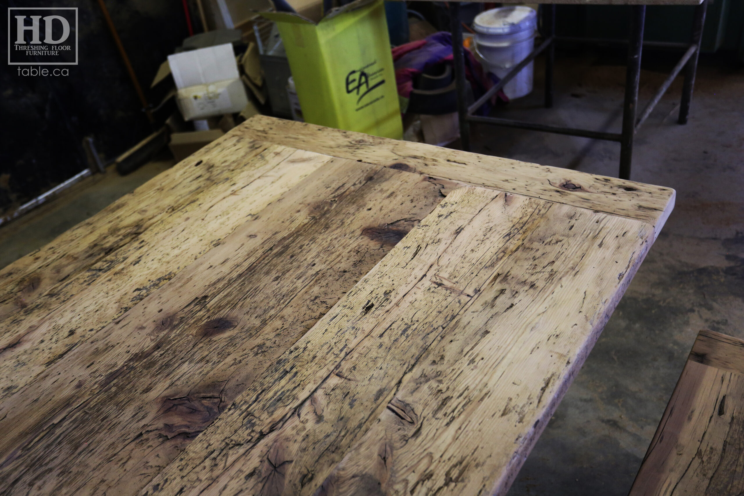 Reclaimed Wood Table & Bench by HD Threshing Floor Furniture / www.table.ca