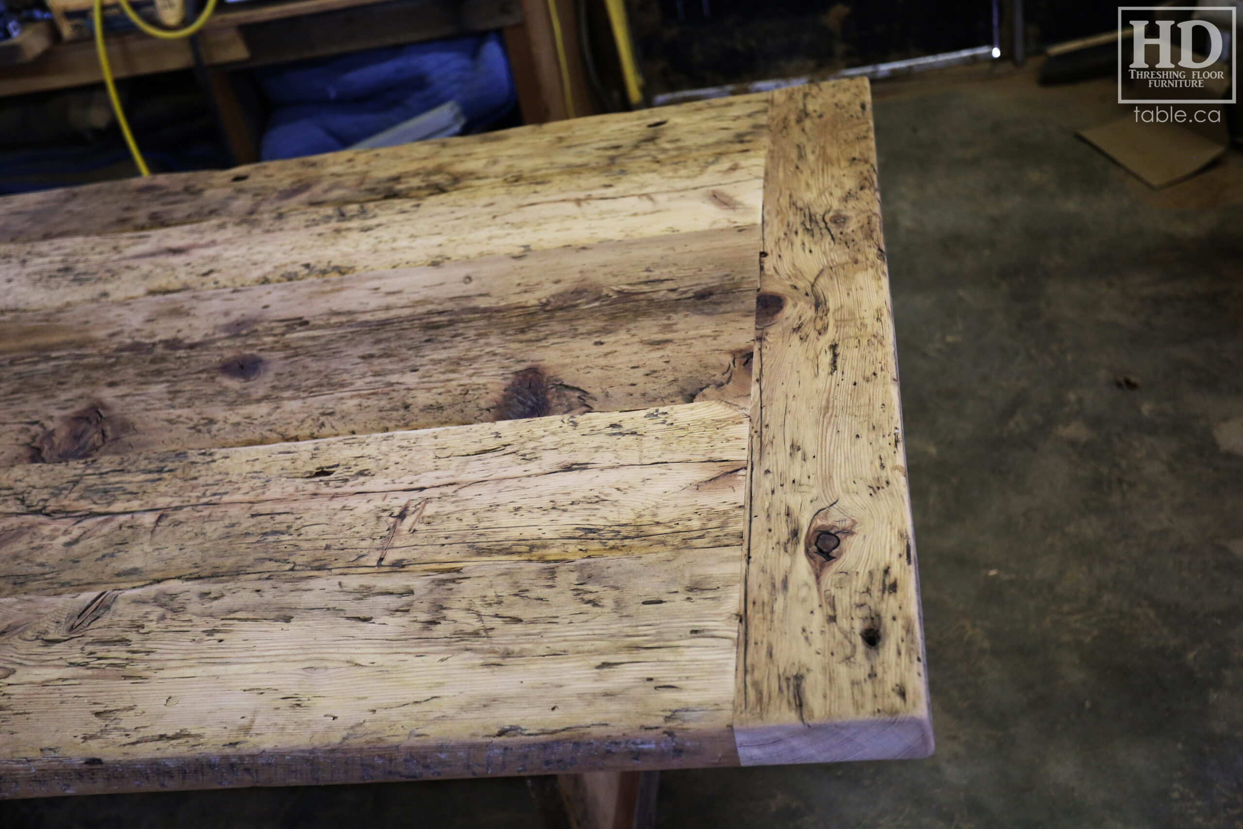 Reclaimed Wood Table & Bench by HD Threshing Floor Furniture / www.table.ca