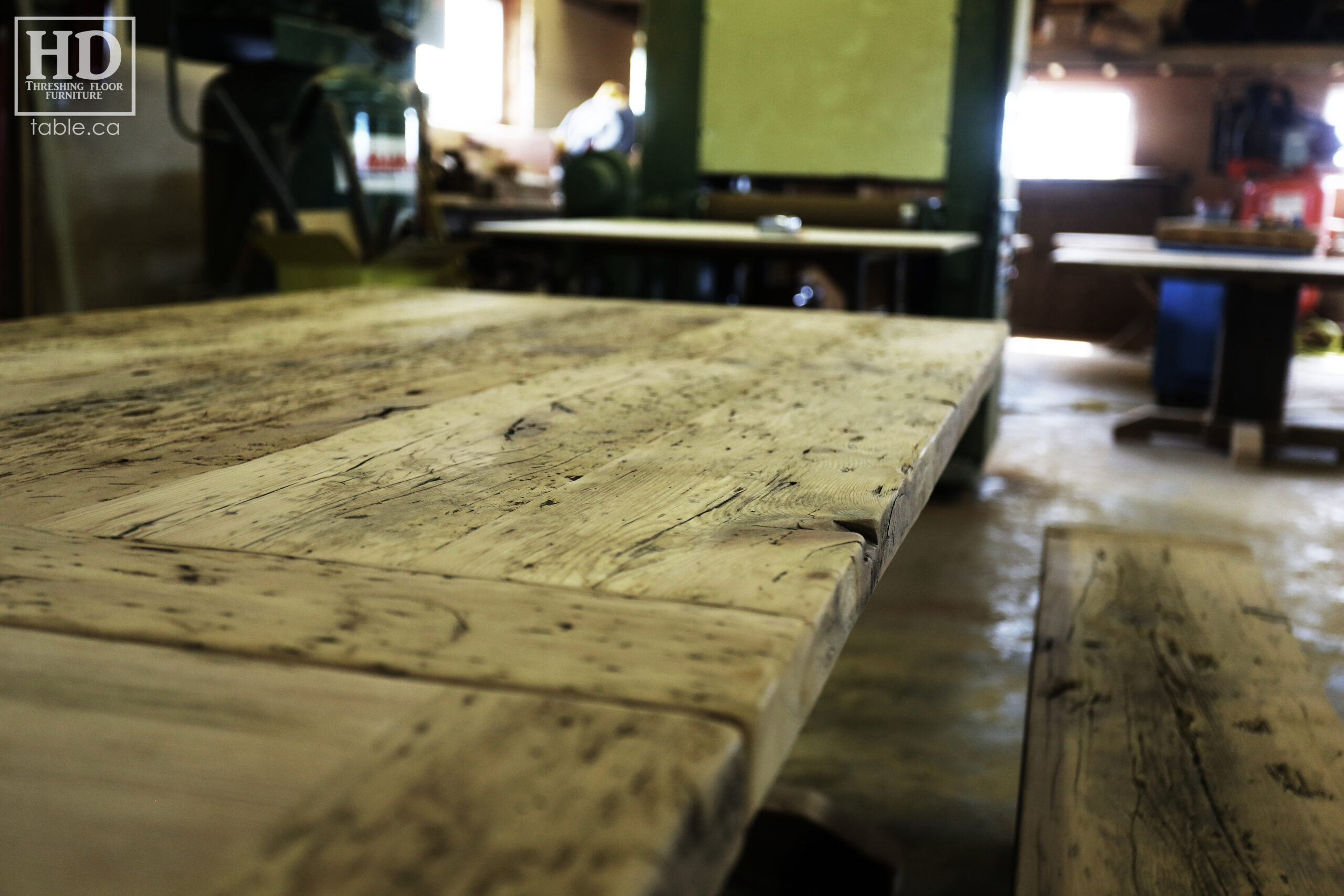 Reclaimed Wood Table & Bench by HD Threshing Floor Furniture / www.table.ca