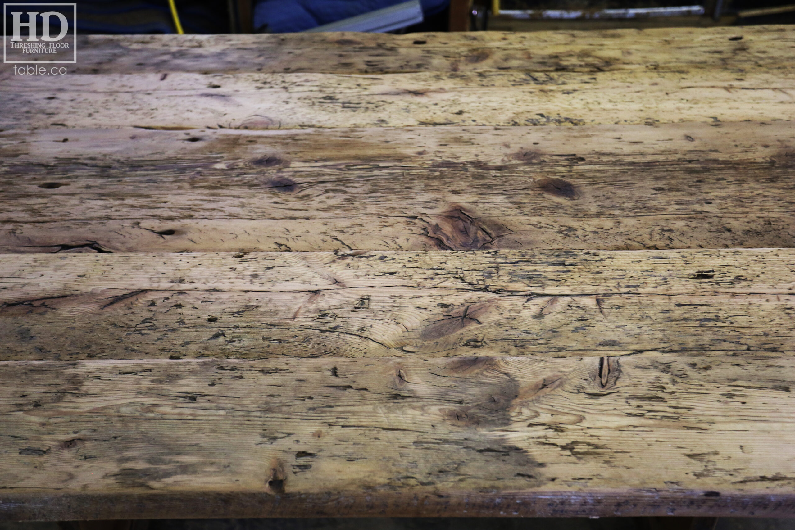 Reclaimed Wood Table & Bench by HD Threshing Floor Furniture / www.table.ca