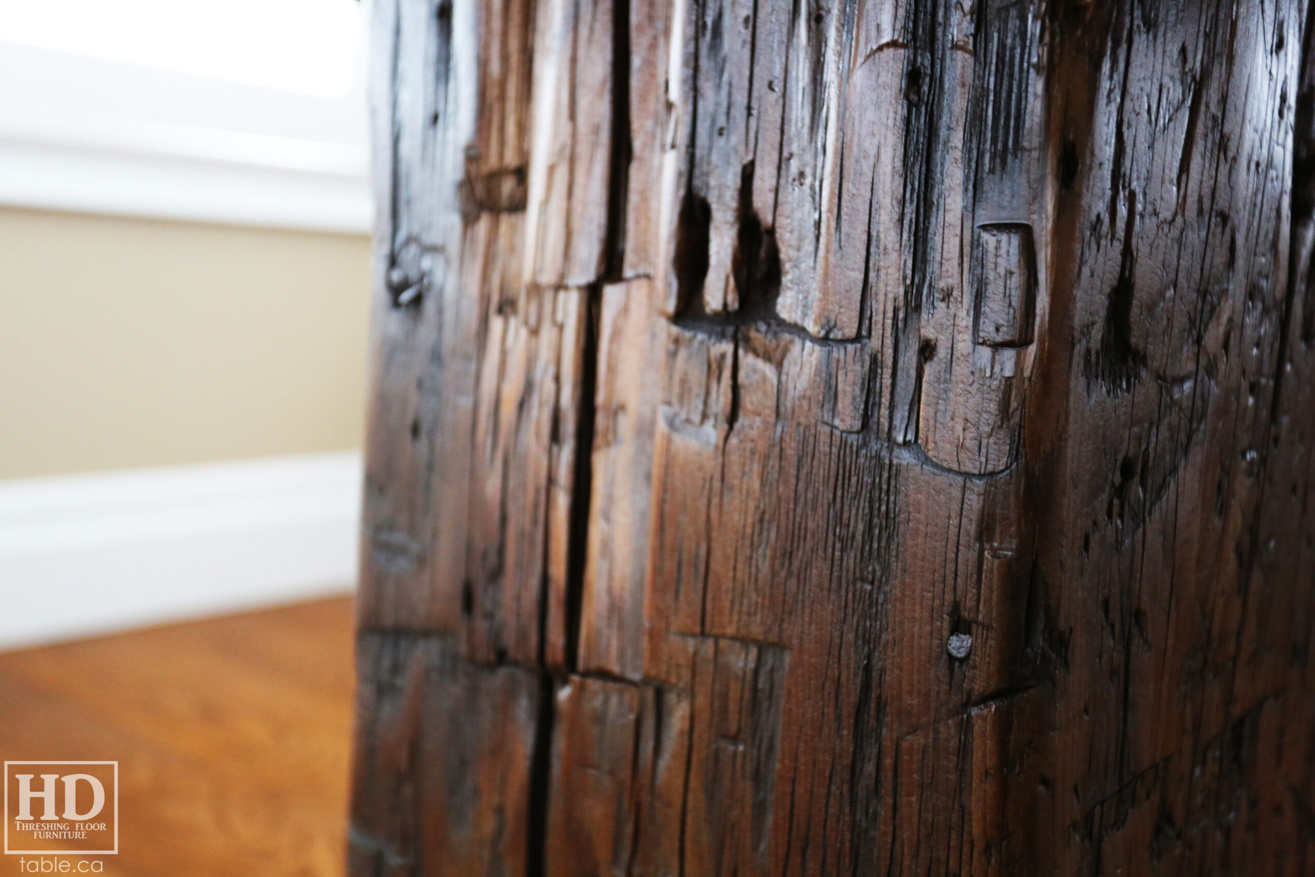 Reclaimed Wood Table with Epoxy Finish by HD Threshing Floor Furniture / www.table.ca