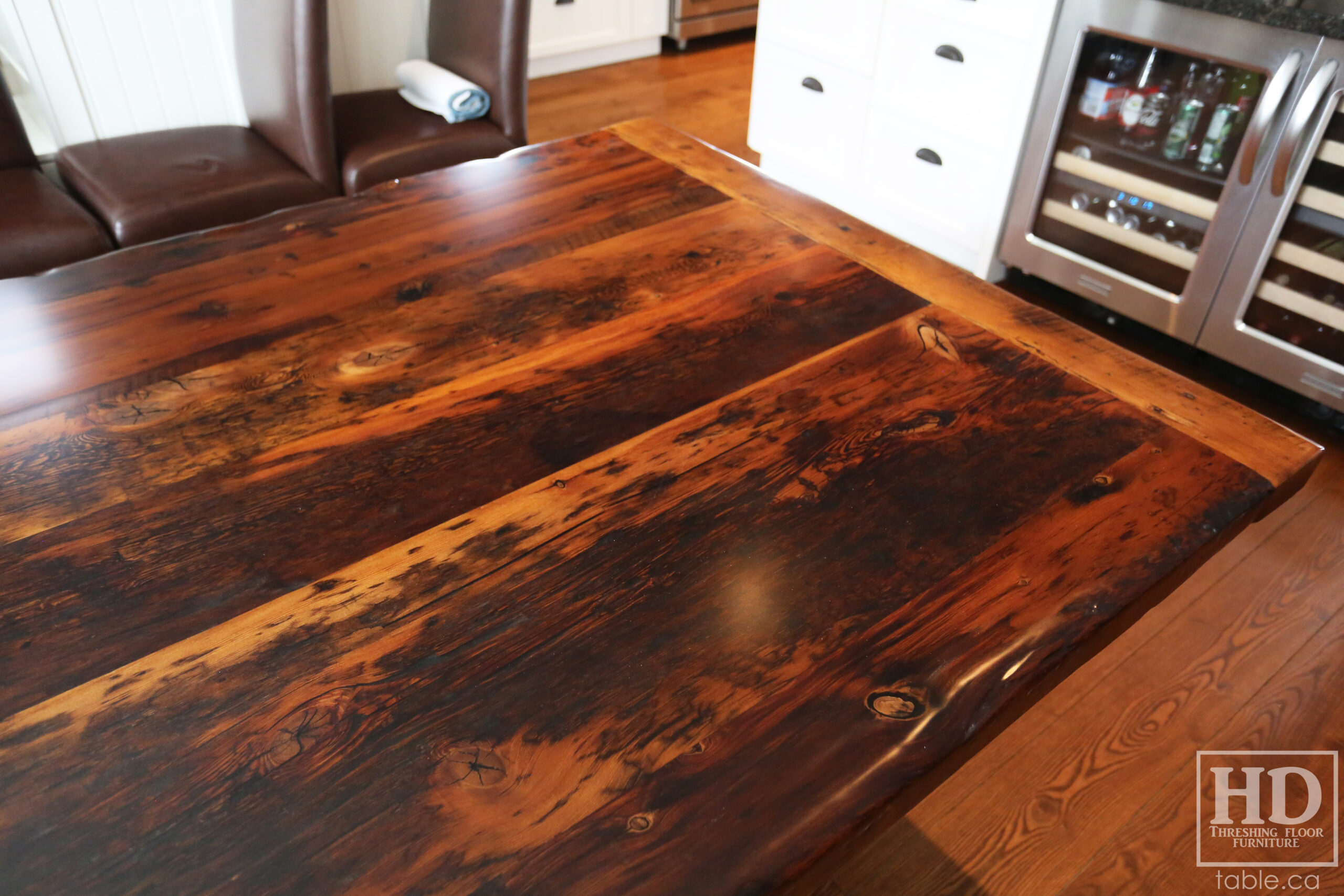 Reclaimed Wood Table with Epoxy Finish by HD Threshing Floor Furniture / www.table.ca