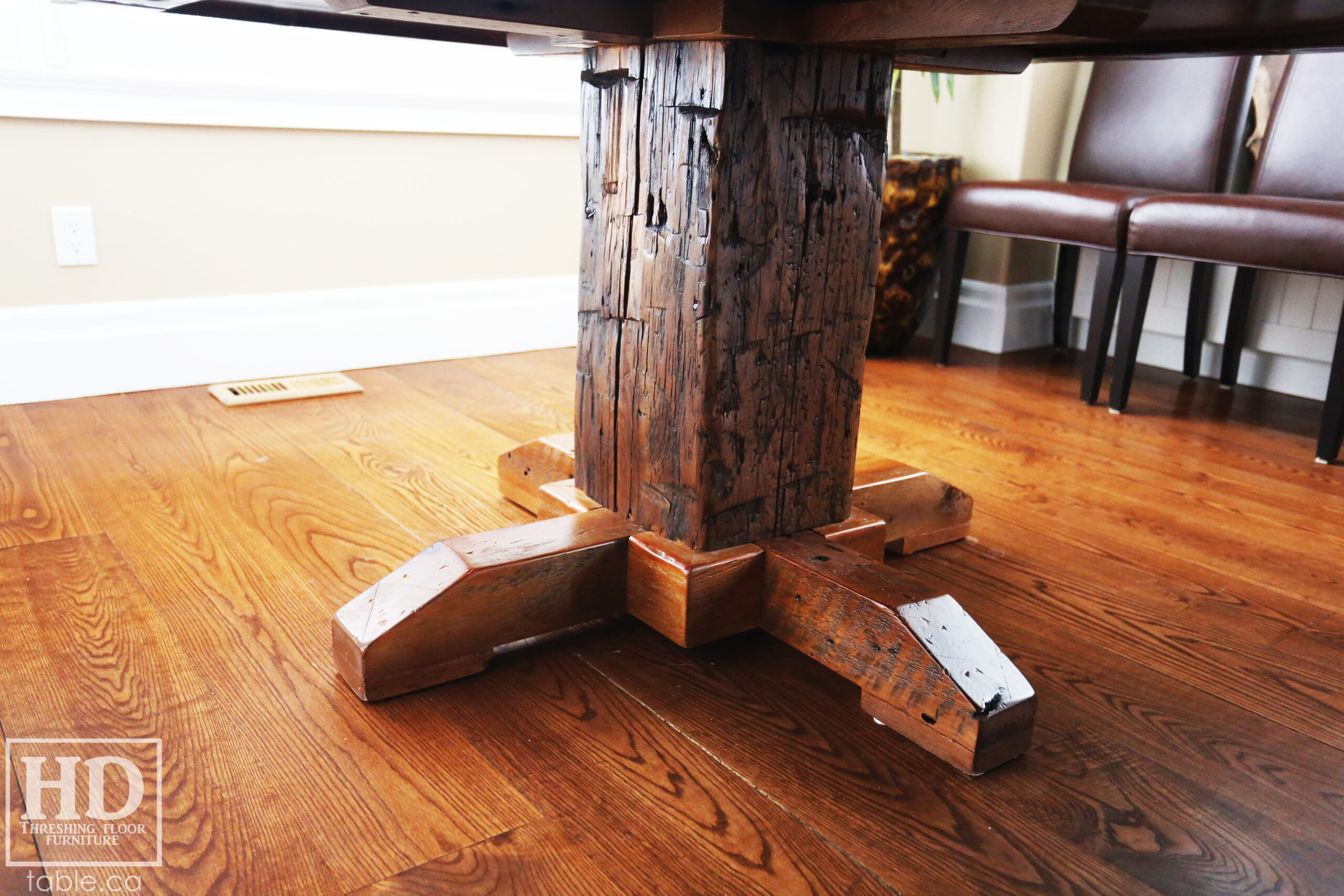 Reclaimed Wood Table with Epoxy Finish by HD Threshing Floor Furniture / www.table.ca