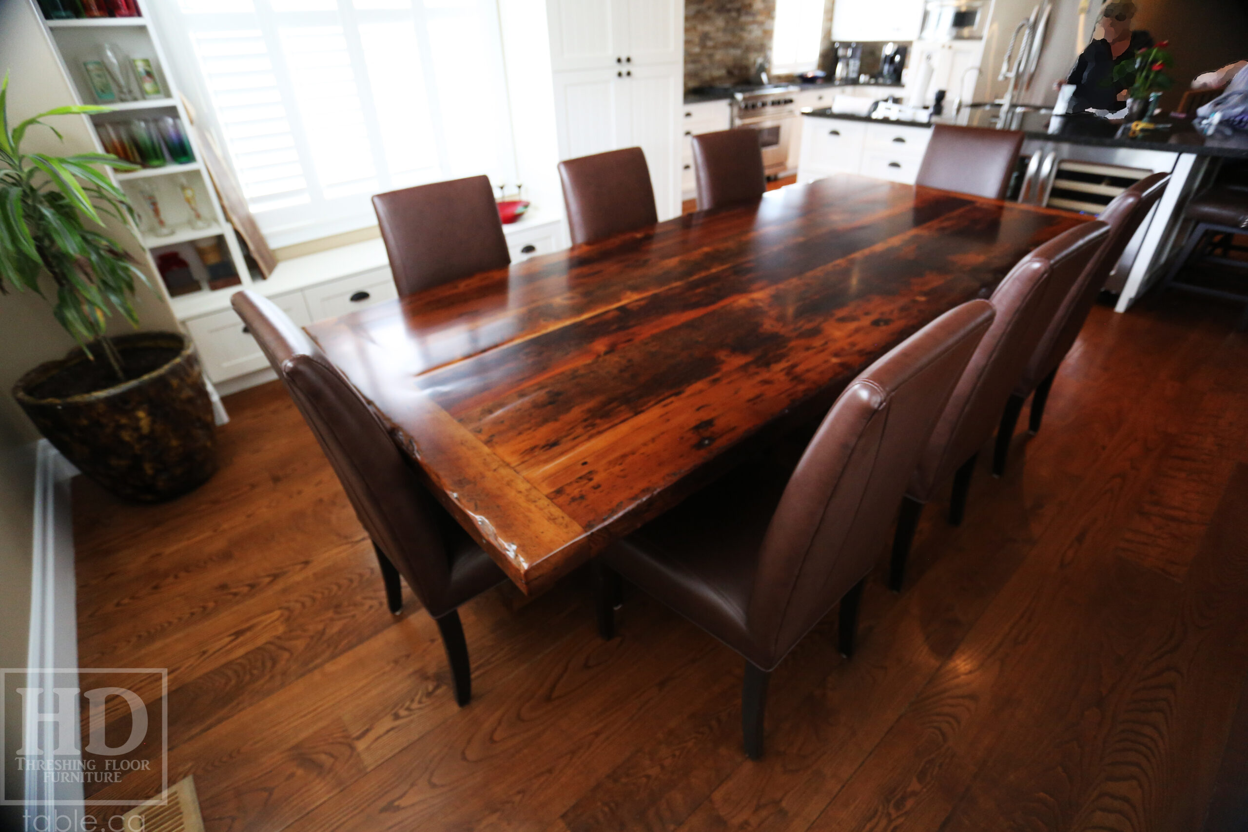 Reclaimed Wood Table with Epoxy Finish by HD Threshing Floor Furniture / www.table.ca