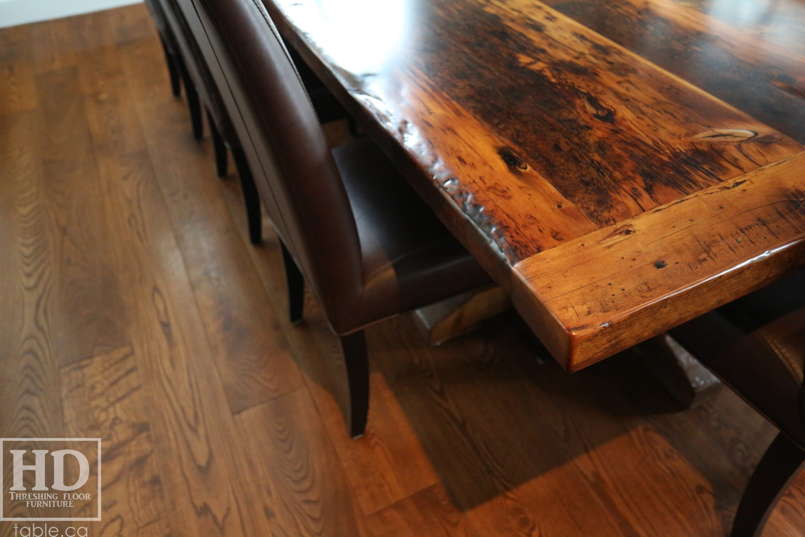 Reclaimed Wood Table with Epoxy Finish by HD Threshing Floor Furniture / www.table.ca