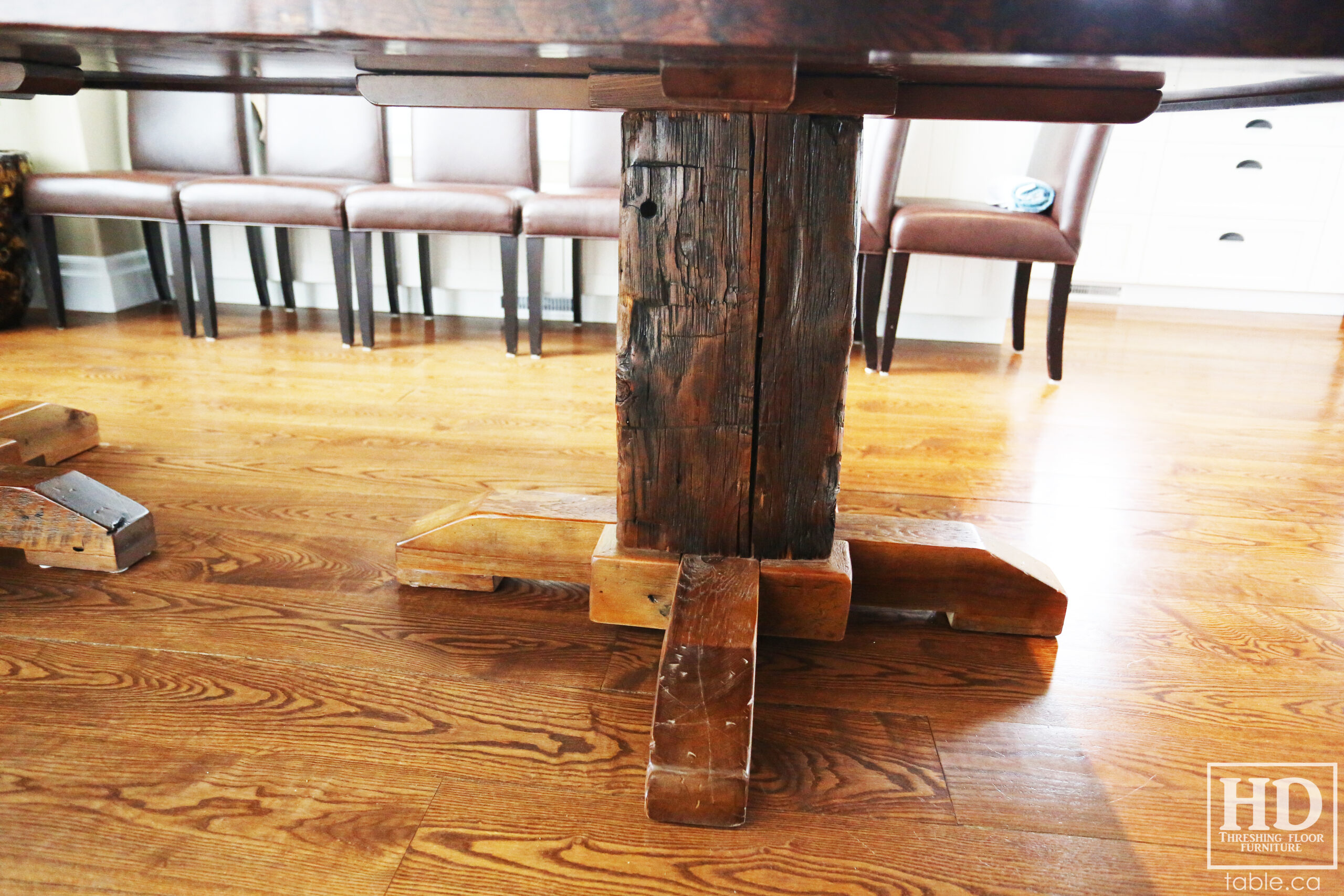 Reclaimed Wood Table with Epoxy Finish by HD Threshing Floor Furniture / www.table.ca