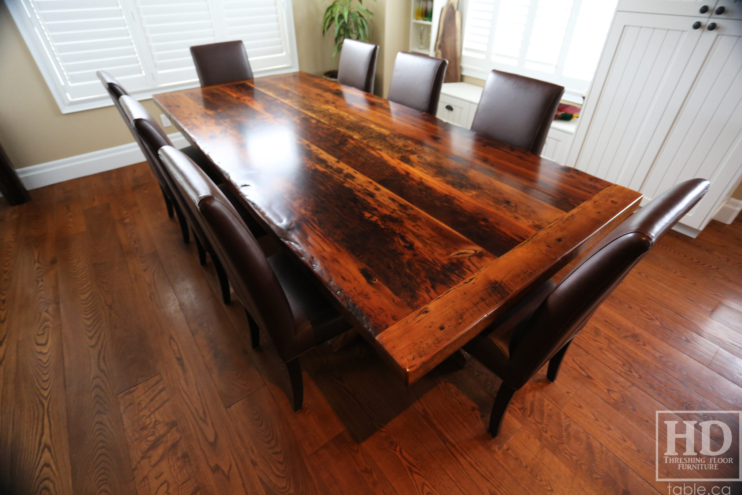 Reclaimed Wood Table with Epoxy Finish by HD Threshing Floor Furniture / www.table.ca