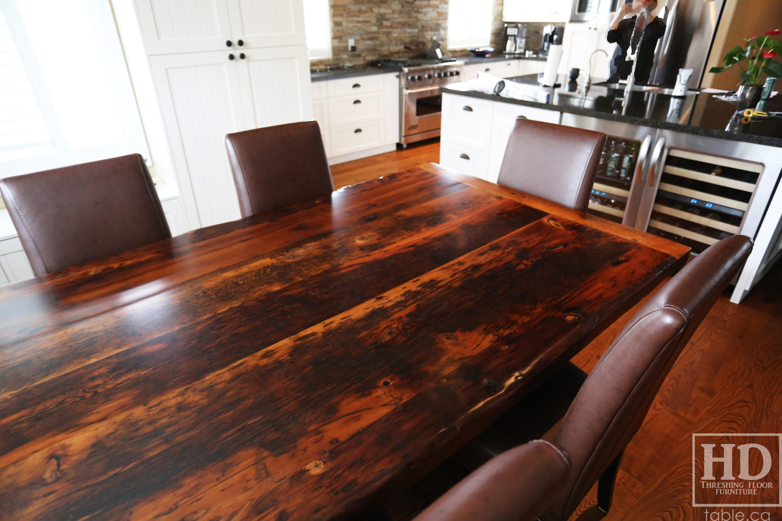 Reclaimed Wood Table with Epoxy Finish by HD Threshing Floor Furniture / www.table.ca