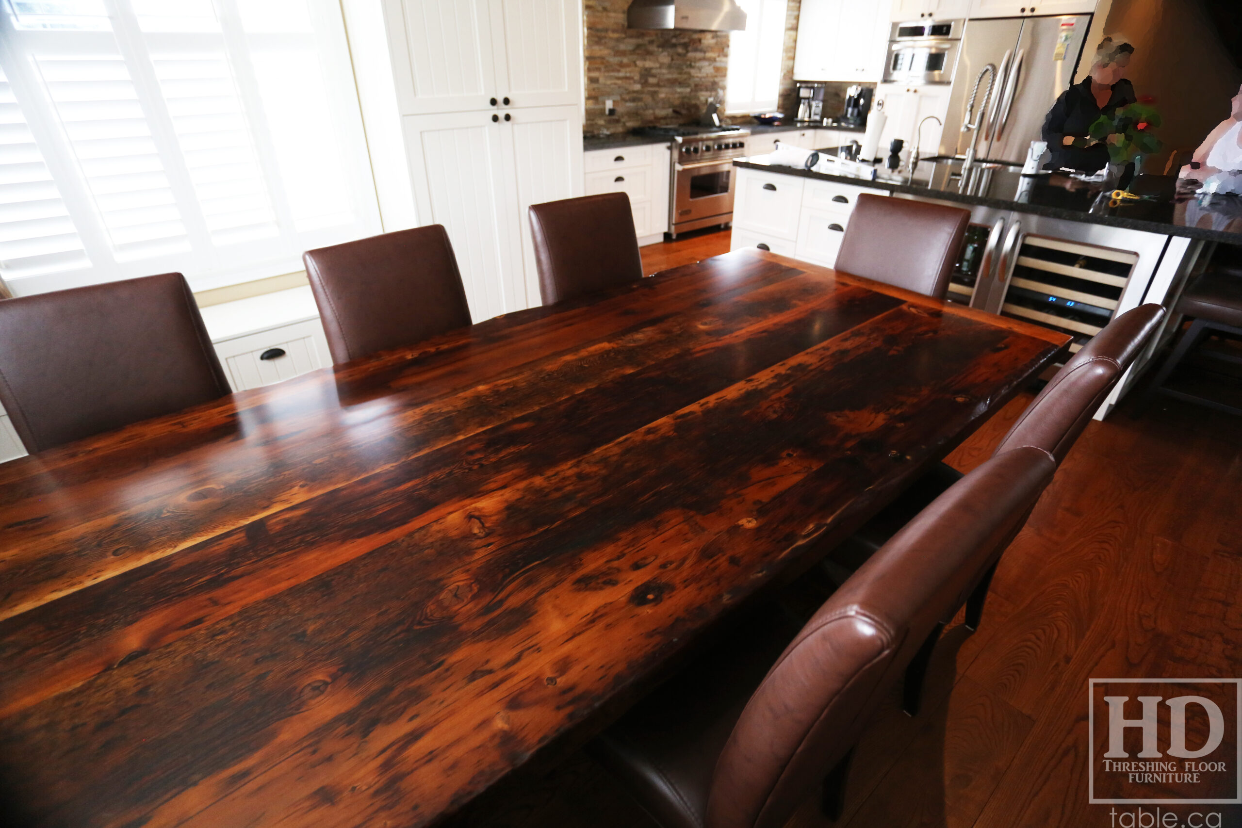 Reclaimed Wood Table with Epoxy Finish by HD Threshing Floor Furniture / www.table.ca