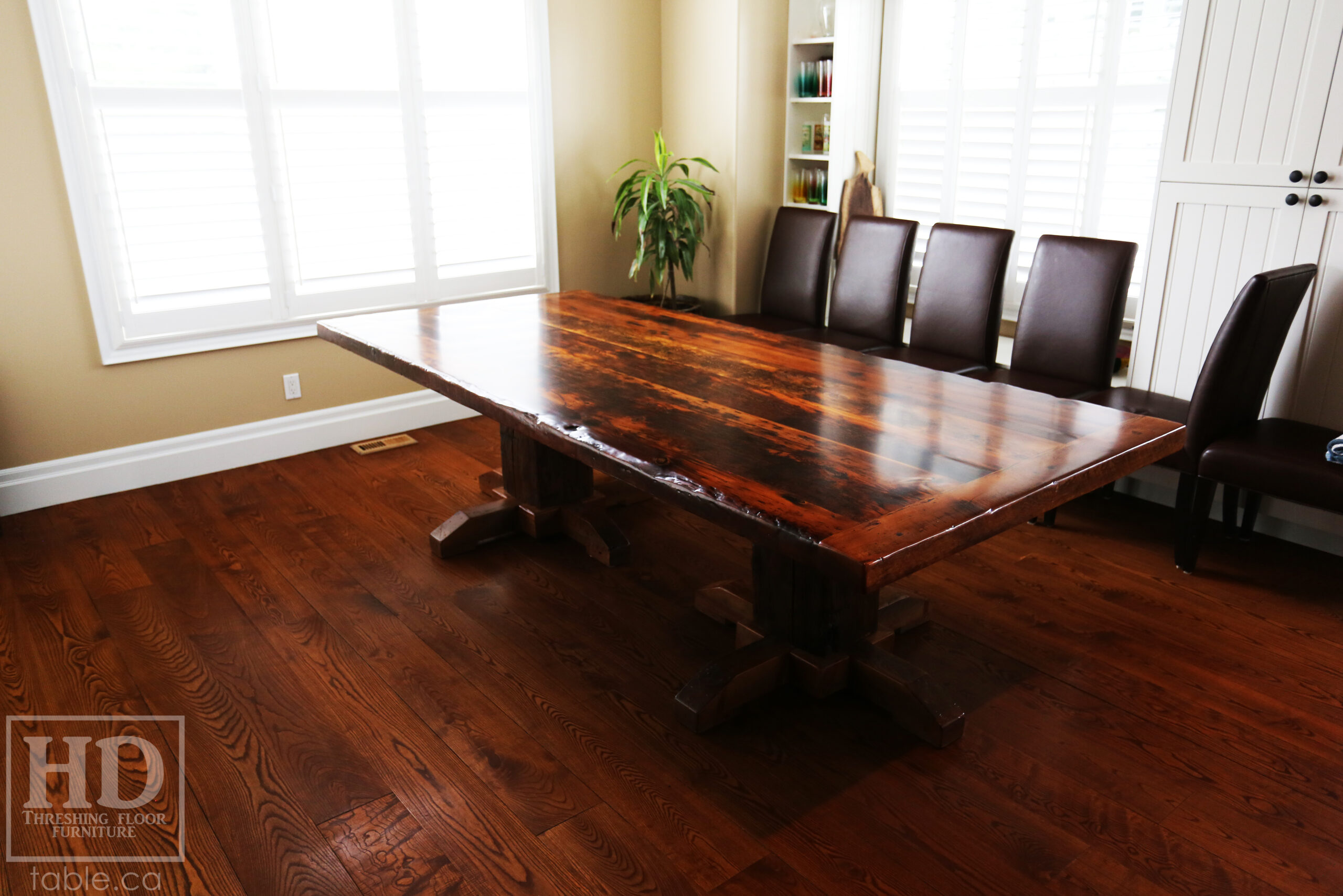 Reclaimed Wood Table with Epoxy Finish by HD Threshing Floor Furniture / www.table.ca