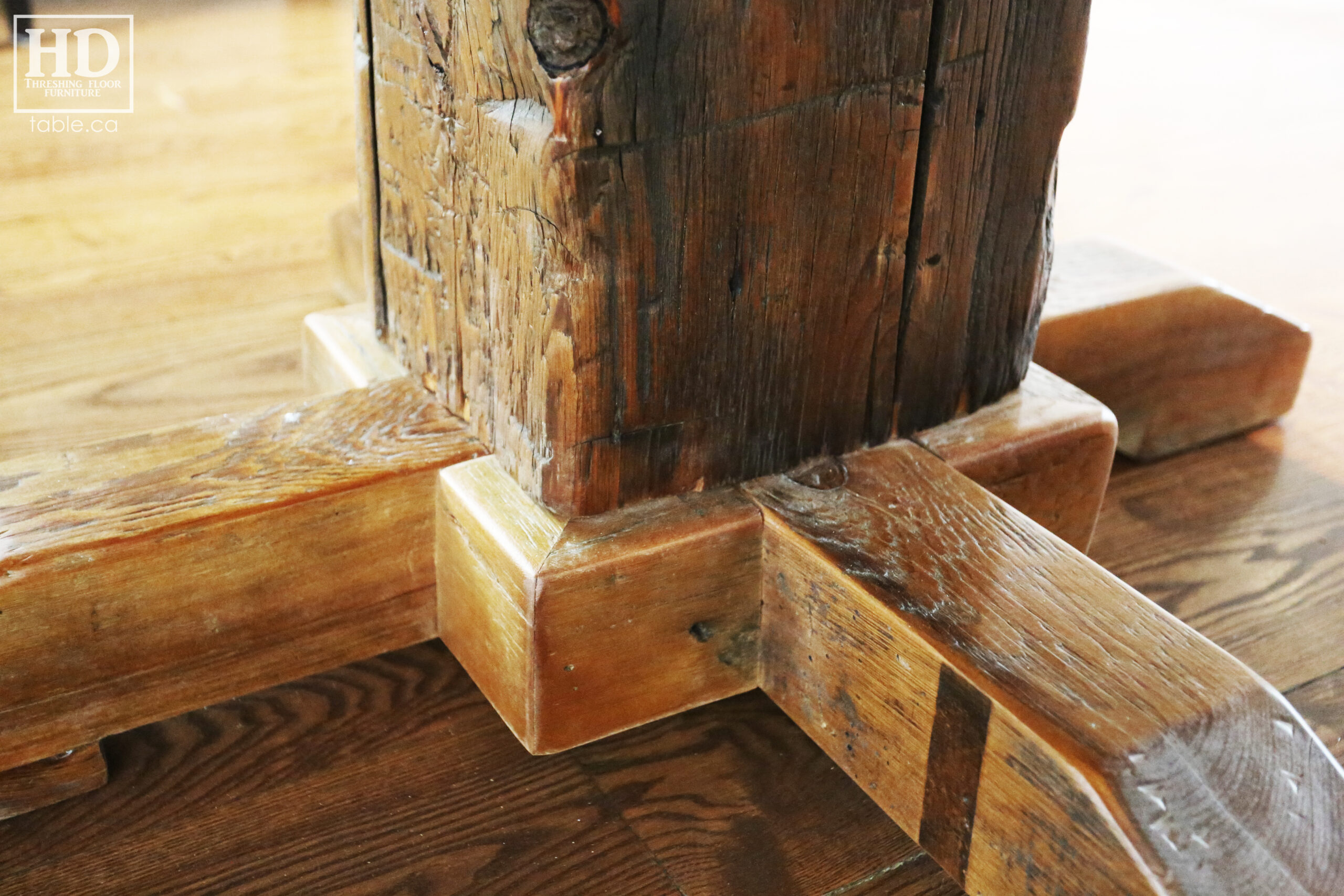 Reclaimed Wood Table with Epoxy Finish by HD Threshing Floor Furniture / www.table.ca