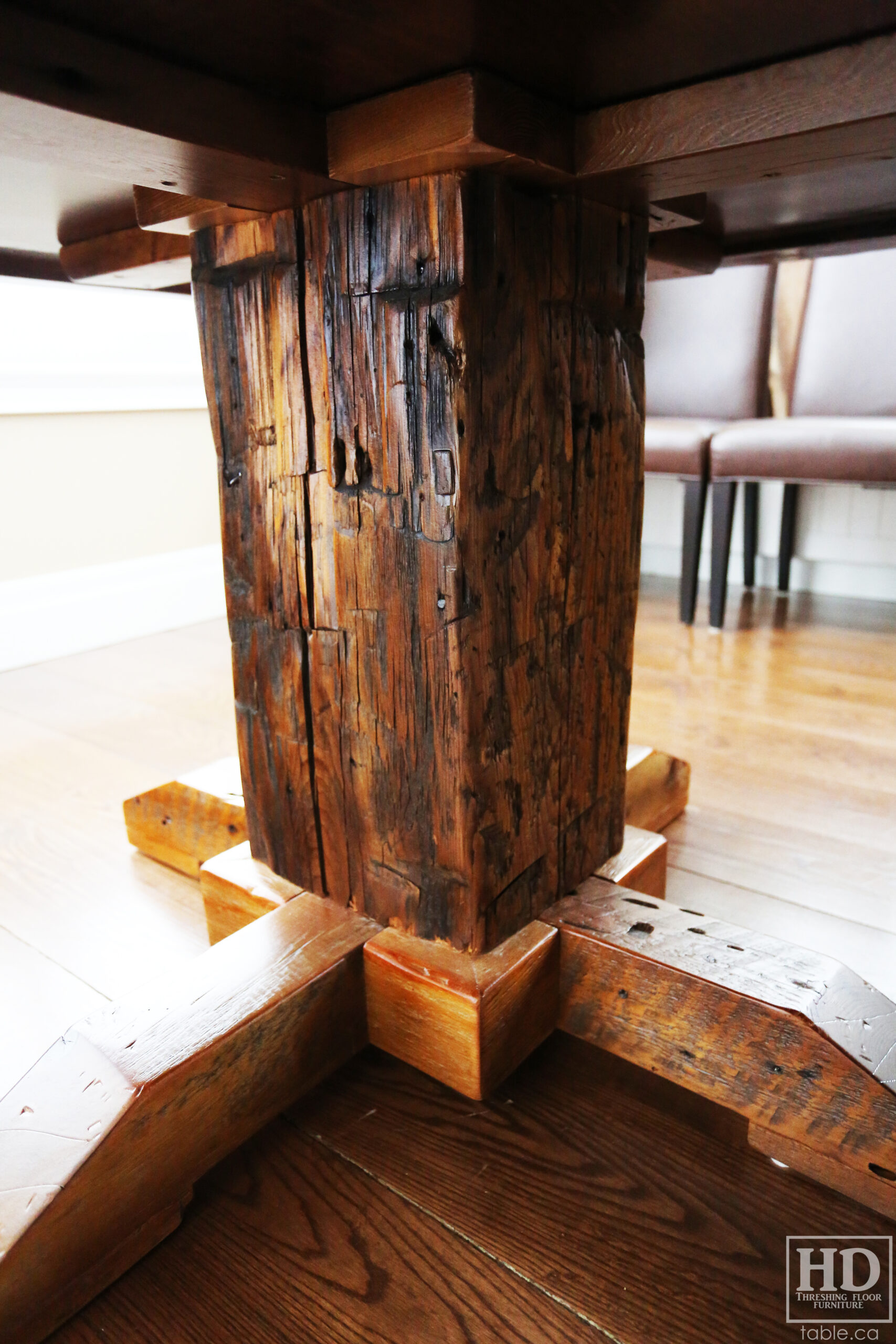 Reclaimed Wood Table with Epoxy Finish by HD Threshing Floor Furniture / www.table.ca