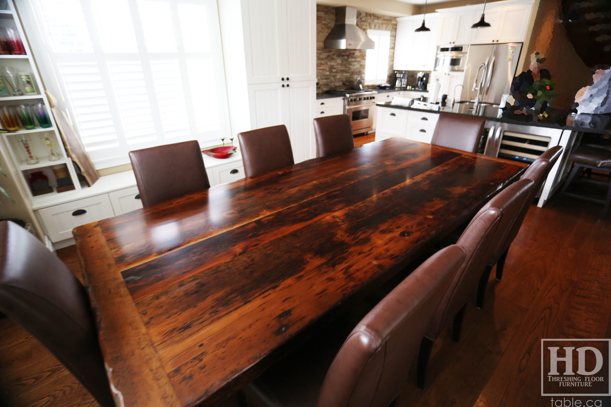 Reclaimed Wood Table with Epoxy Finish by HD Threshing Floor Furniture / www.table.ca