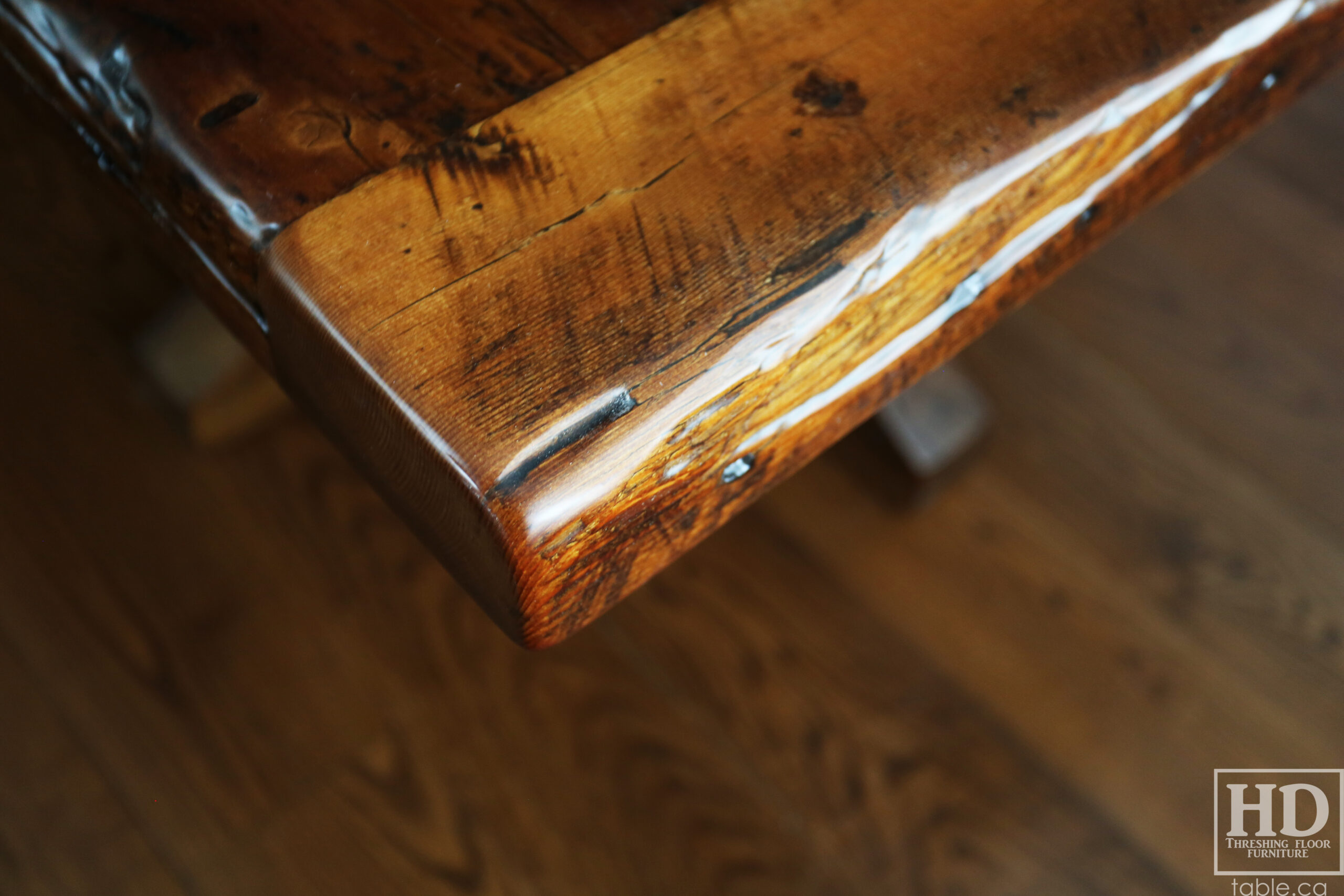 Reclaimed Wood Table with Epoxy Finish by HD Threshing Floor Furniture / www.table.ca