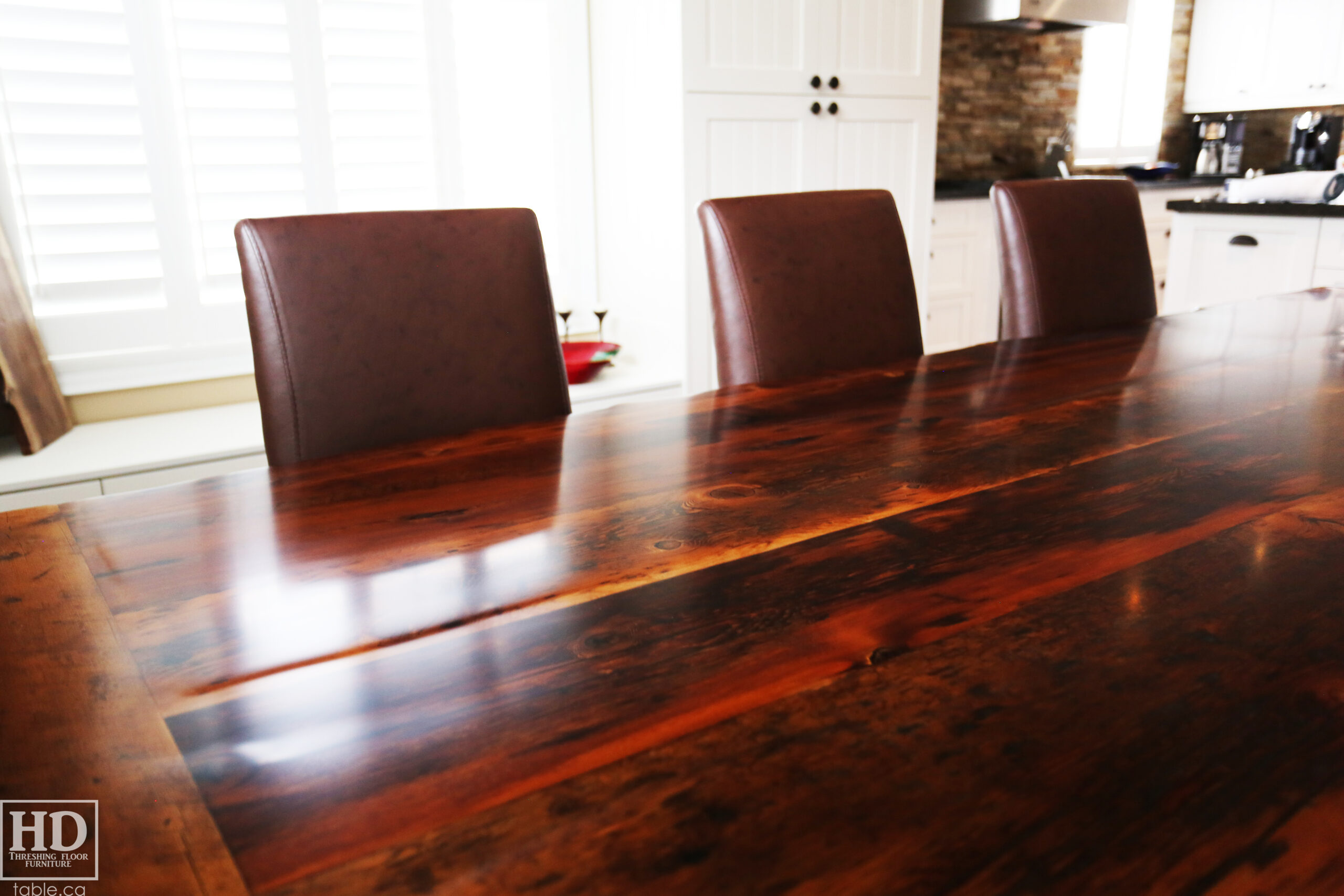 Reclaimed Wood Table with Epoxy Finish by HD Threshing Floor Furniture / www.table.ca