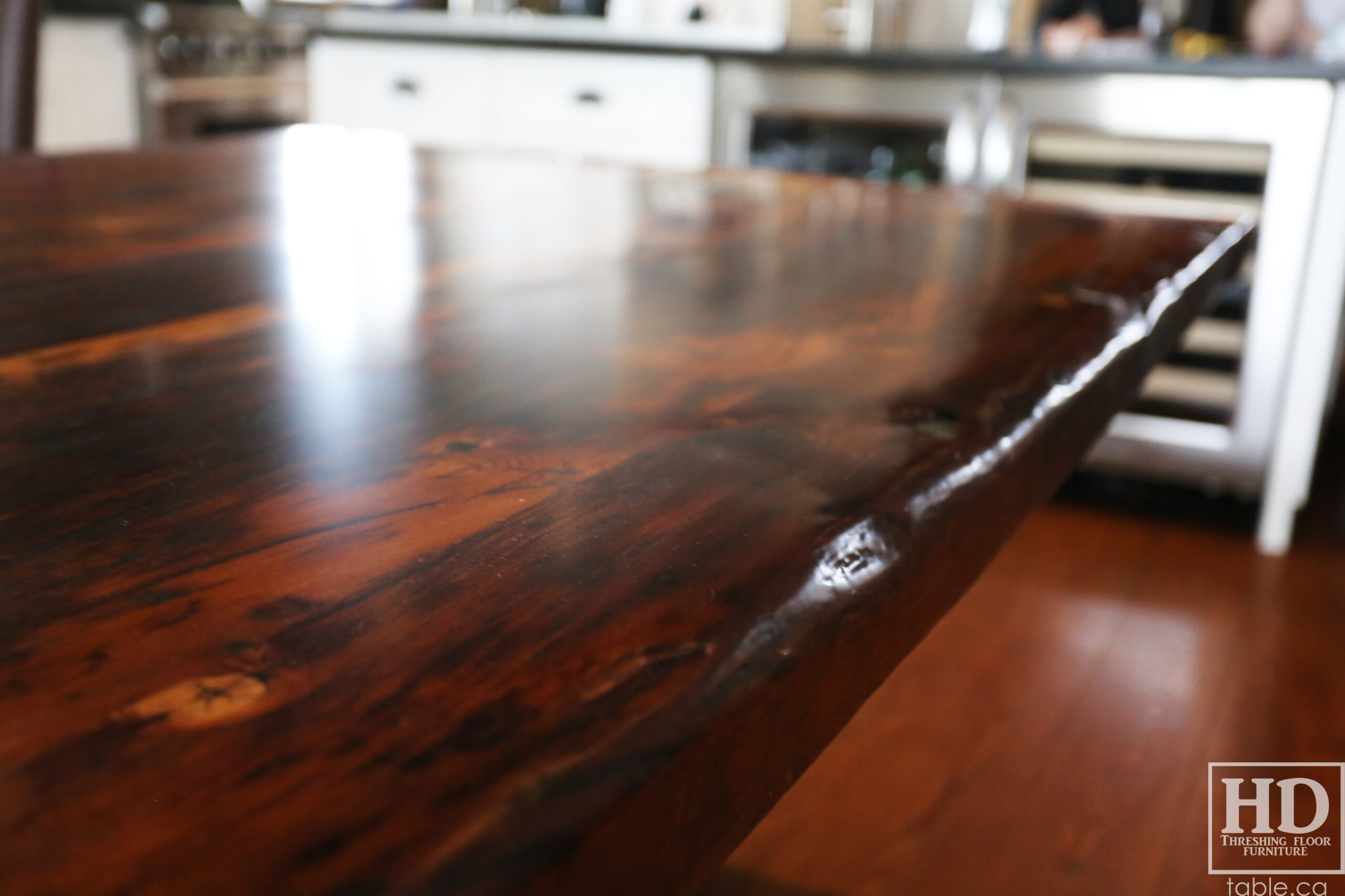 Reclaimed Wood Table with Epoxy Finish by HD Threshing Floor Furniture / www.table.ca