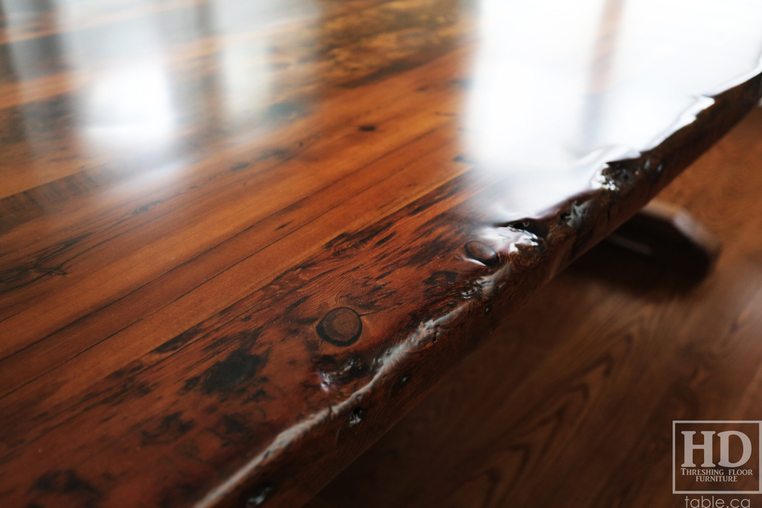 Reclaimed Wood Table with Epoxy Finish by HD Threshing Floor Furniture / www.table.ca