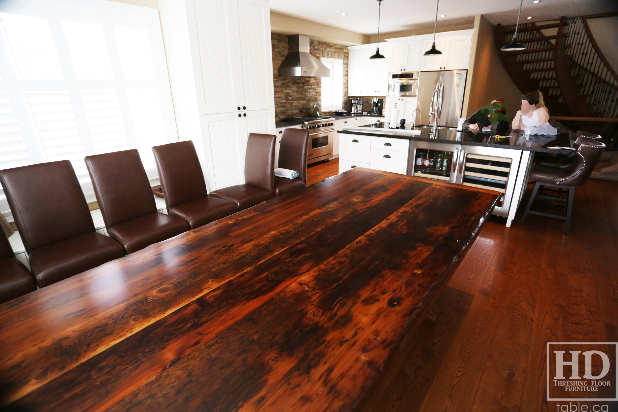 Reclaimed Wood Table with Epoxy Finish by HD Threshing Floor Furniture / www.table.ca