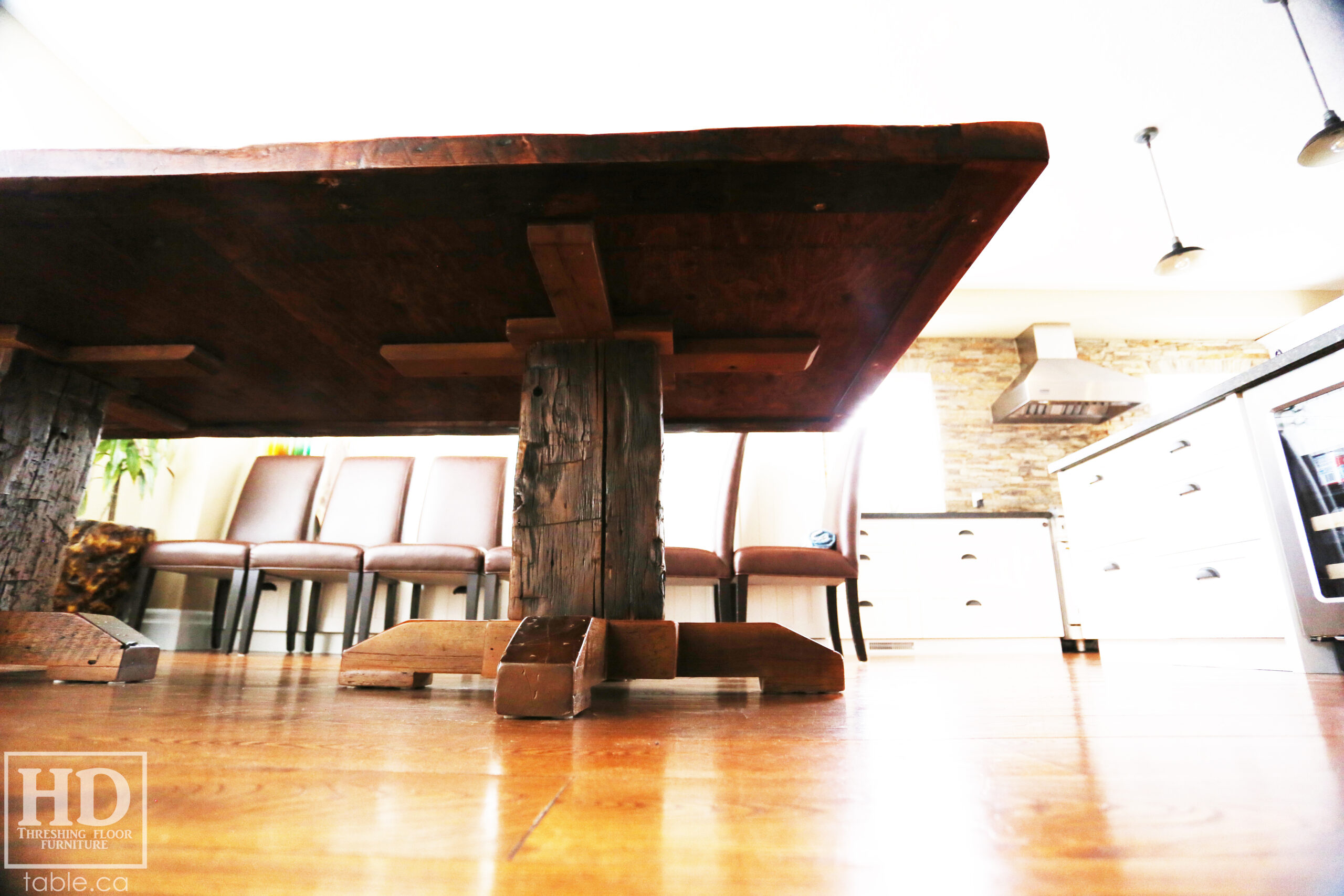 Reclaimed Wood Table with Epoxy Finish by HD Threshing Floor Furniture / www.table.ca