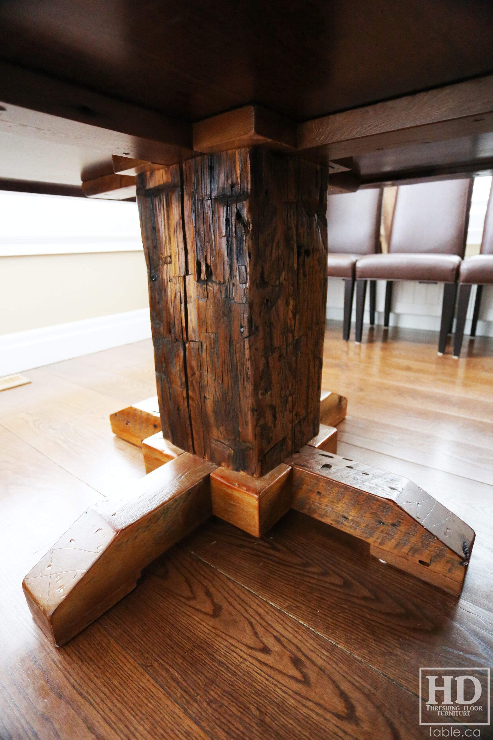 Reclaimed Wood Table with Epoxy Finish by HD Threshing Floor Furniture / www.table.ca