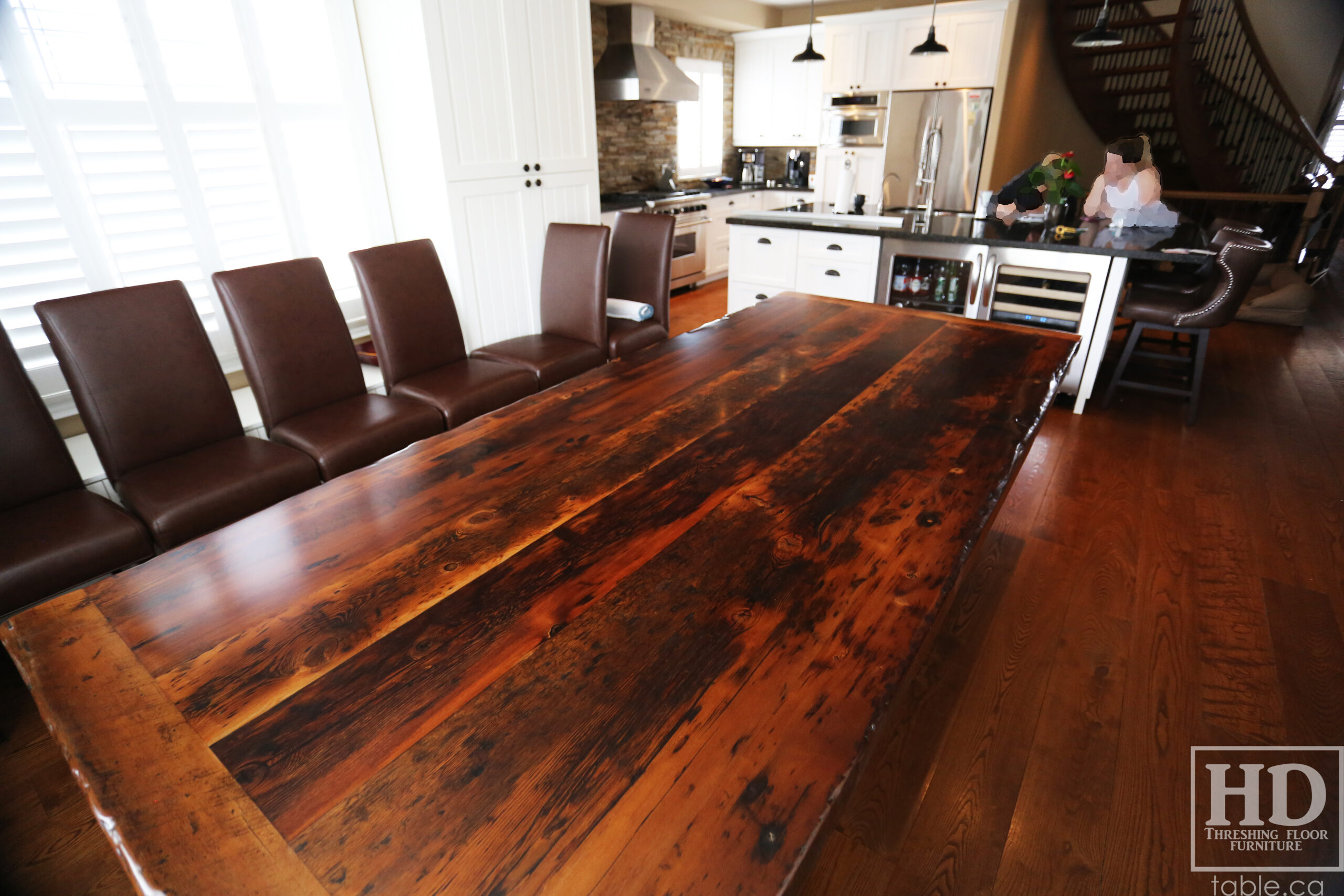 Reclaimed Wood Table with Epoxy Finish by HD Threshing Floor Furniture / www.table.ca