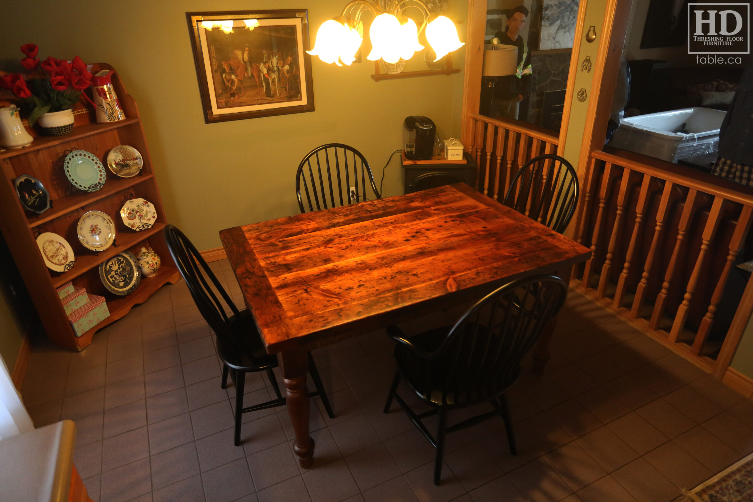 Harvest Table made from Reclaimed Wood for a Toronto Home by HD Threshing Floor Furniture / www.table.ca