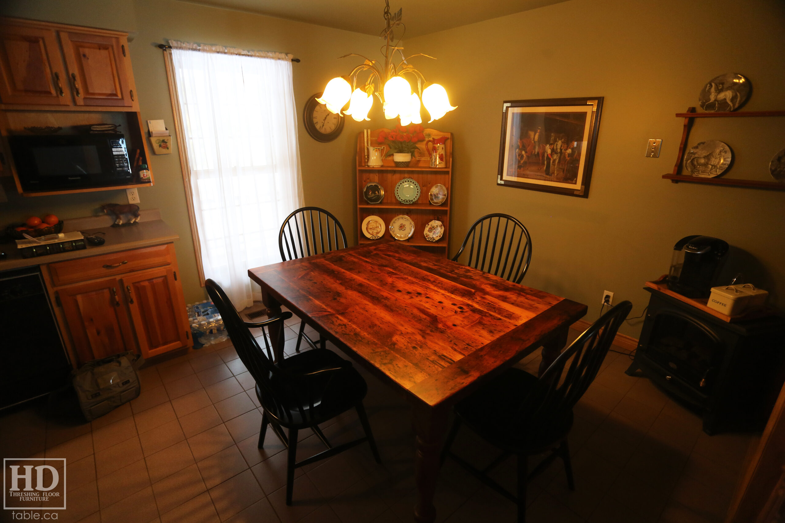 Harvest Table made from Reclaimed Wood for a Toronto Home by HD Threshing Floor Furniture / www.table.ca