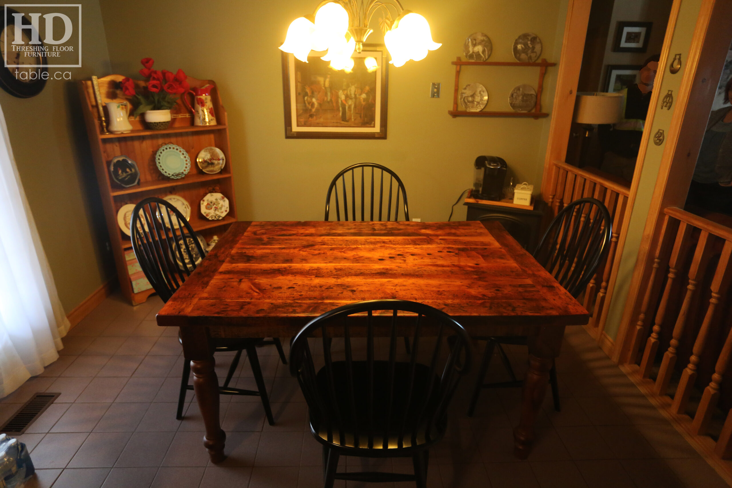 Harvest Table made from Reclaimed Wood for a Toronto Home by HD Threshing Floor Furniture / www.table.ca