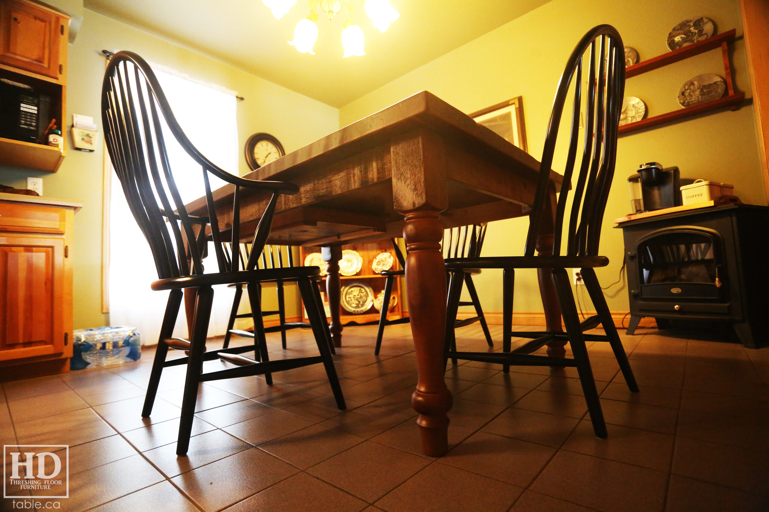 Harvest Table made from Reclaimed Wood for a Toronto Home by HD Threshing Floor Furniture / www.table.ca