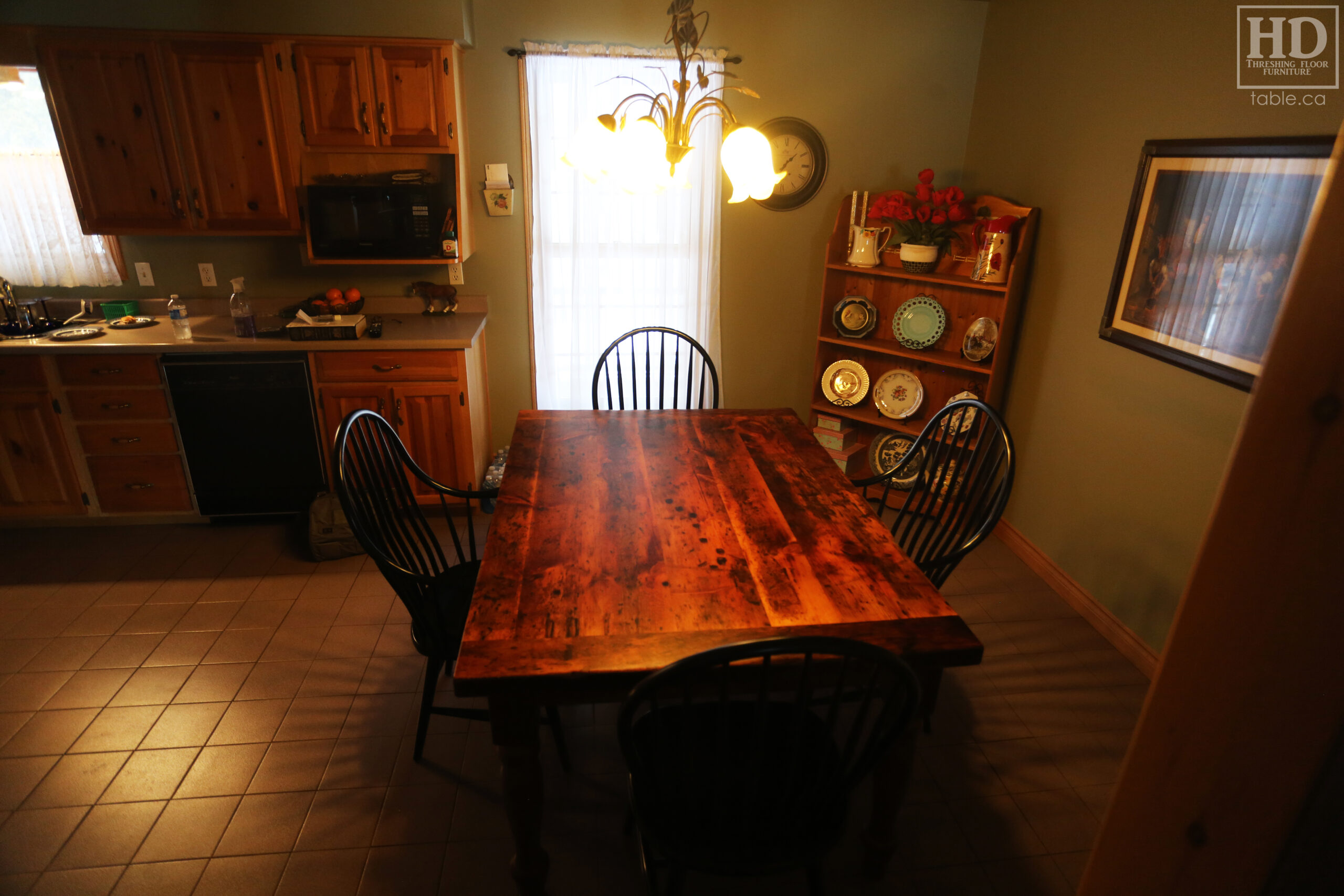 Harvest Table made from Reclaimed Wood for a Toronto Home by HD Threshing Floor Furniture / www.table.ca