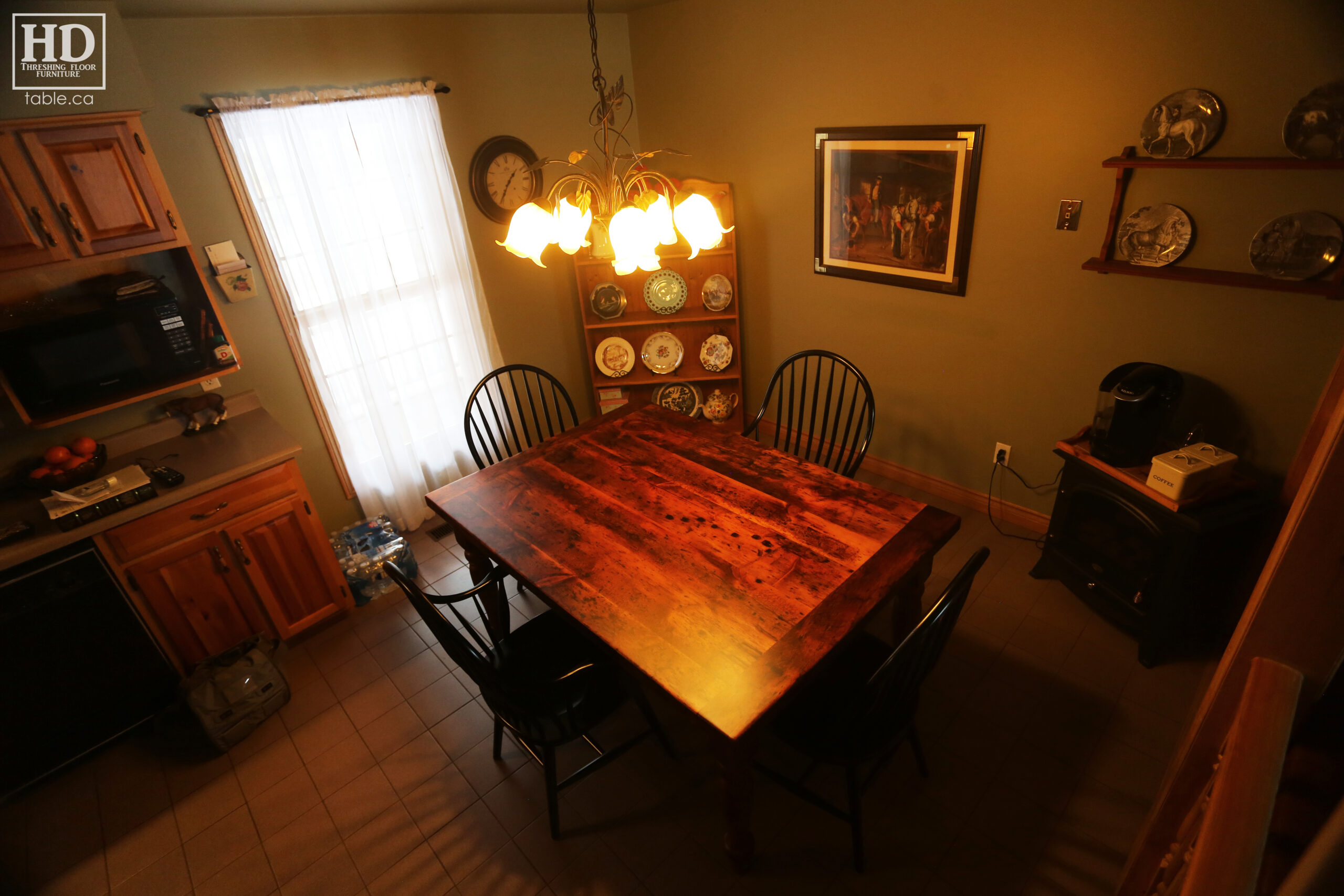 Harvest Table made from Reclaimed Wood for a Toronto Home by HD Threshing Floor Furniture / www.table.ca