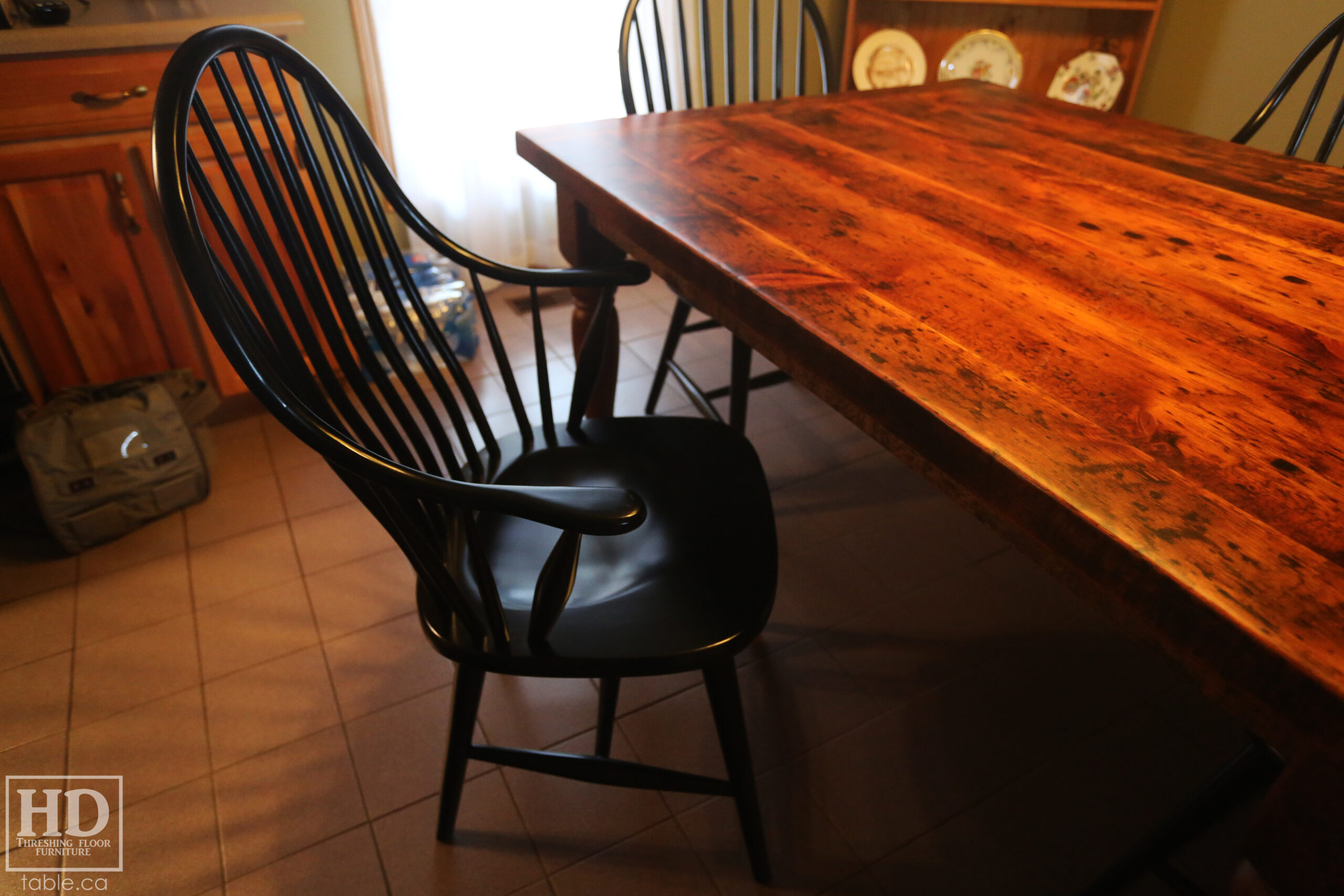 Harvest Table made from Reclaimed Wood for a Toronto Home by HD Threshing Floor Furniture / www.table.ca