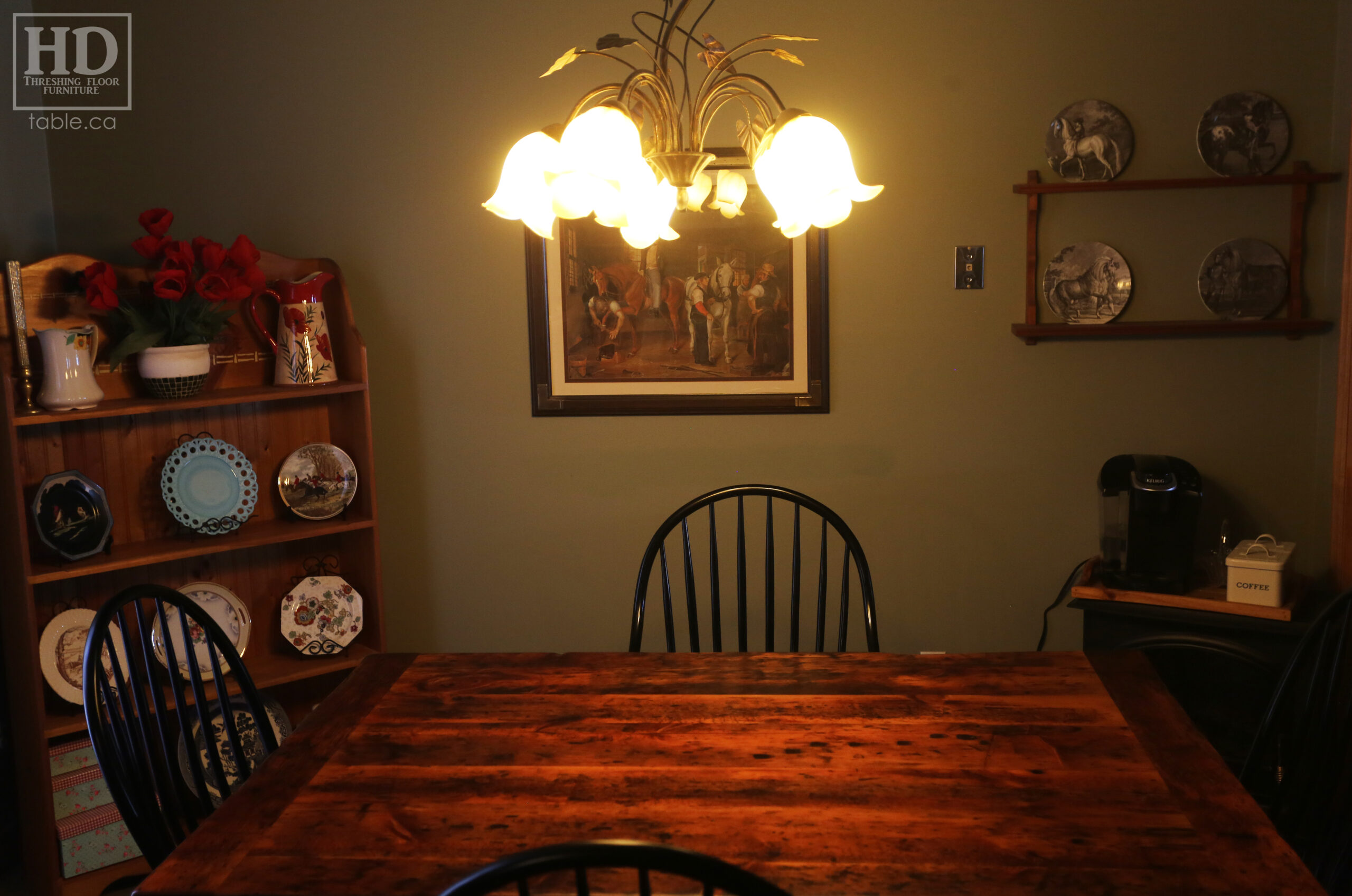 Harvest Table made from Reclaimed Wood for a Toronto Home by HD Threshing Floor Furniture / www.table.ca