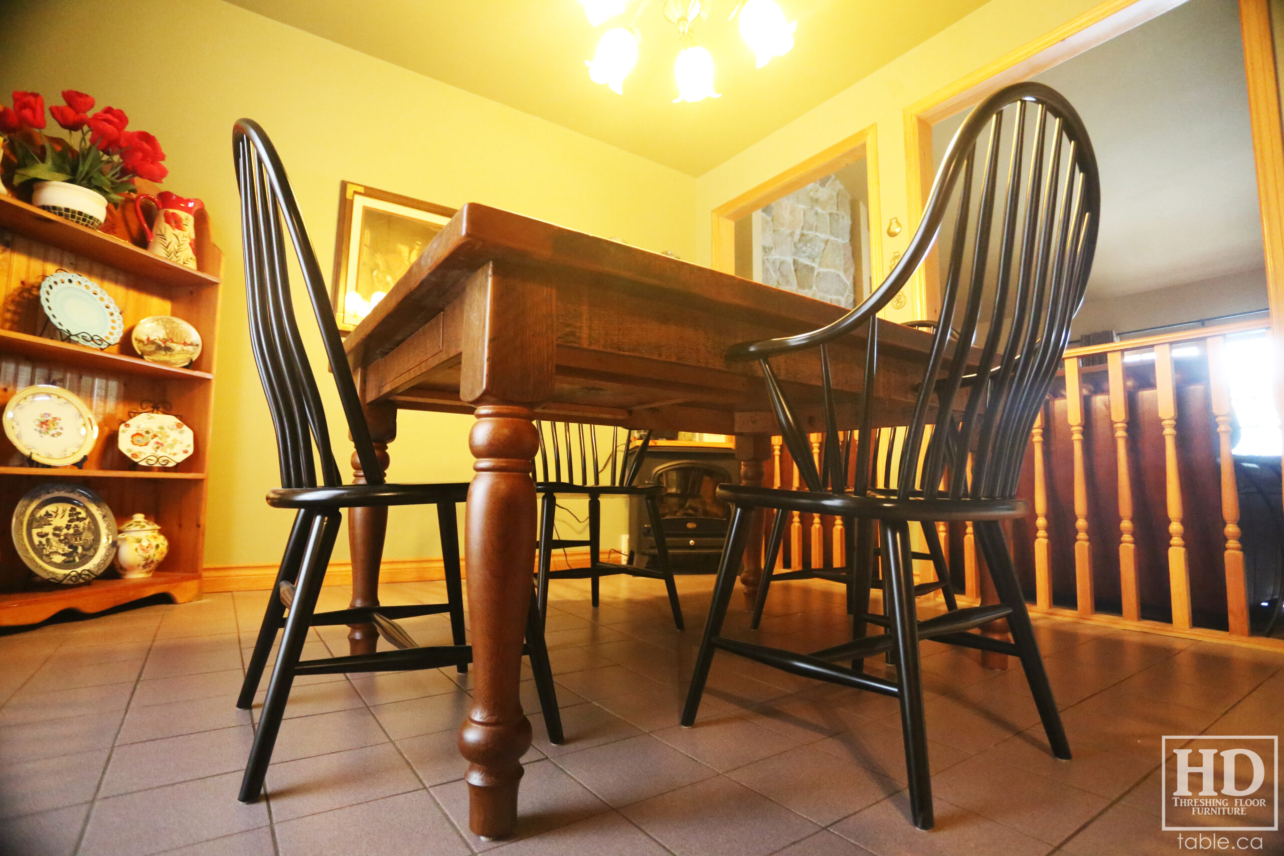 Harvest Table made from Reclaimed Wood for a Toronto Home by HD Threshing Floor Furniture / www.table.ca