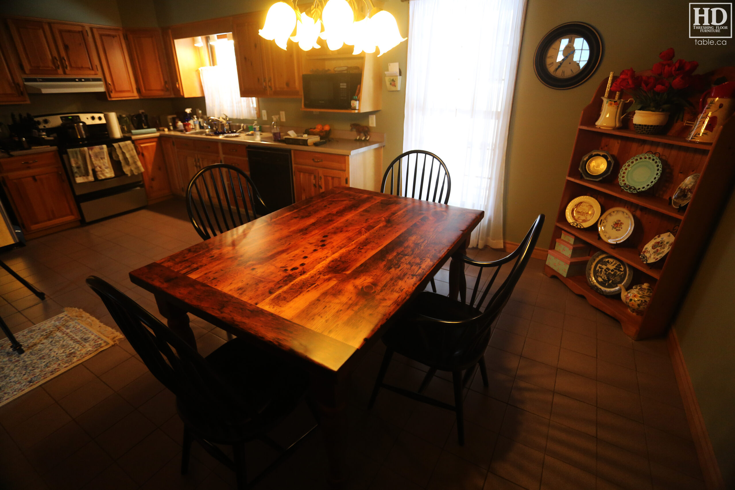 Harvest Table made from Reclaimed Wood for a Toronto Home by HD Threshing Floor Furniture / www.table.ca