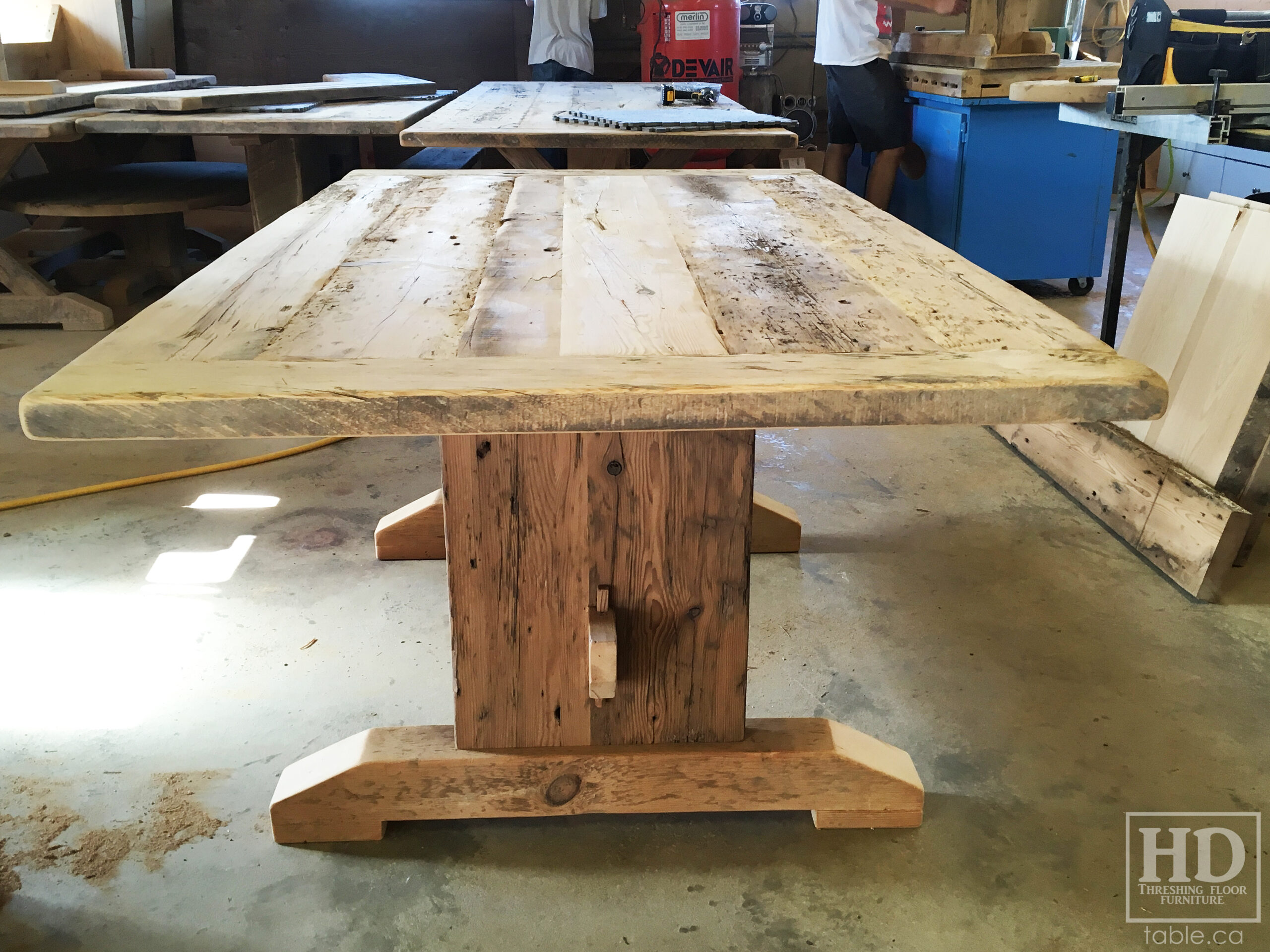 Reclaimed Wood Trestle Table by HD Threshing Floor Furniture / www.table.ca
