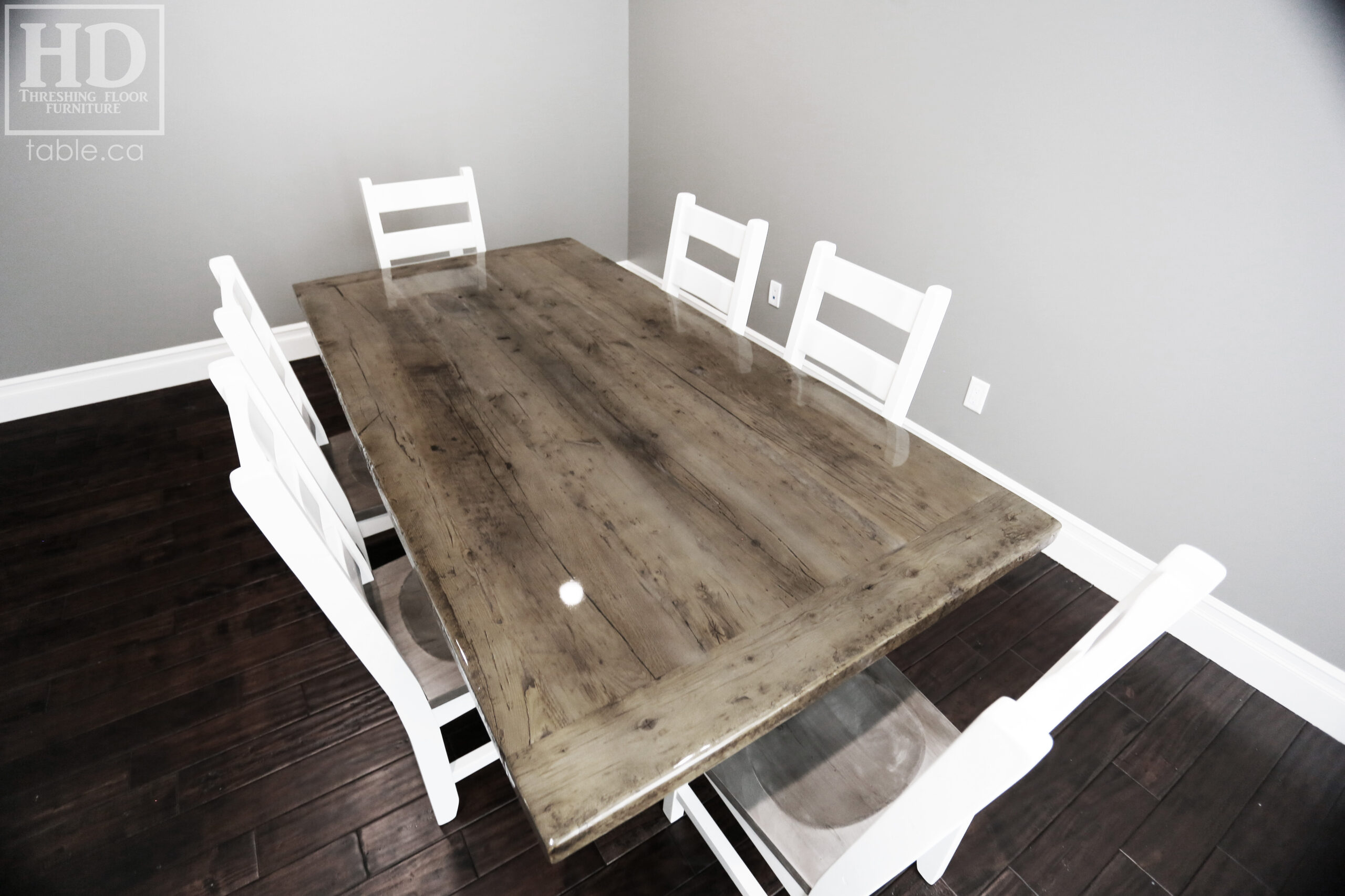 Barnwood Table with Barnboard Treatment Option by HD Threshing Floor Furniture / www.table.ca