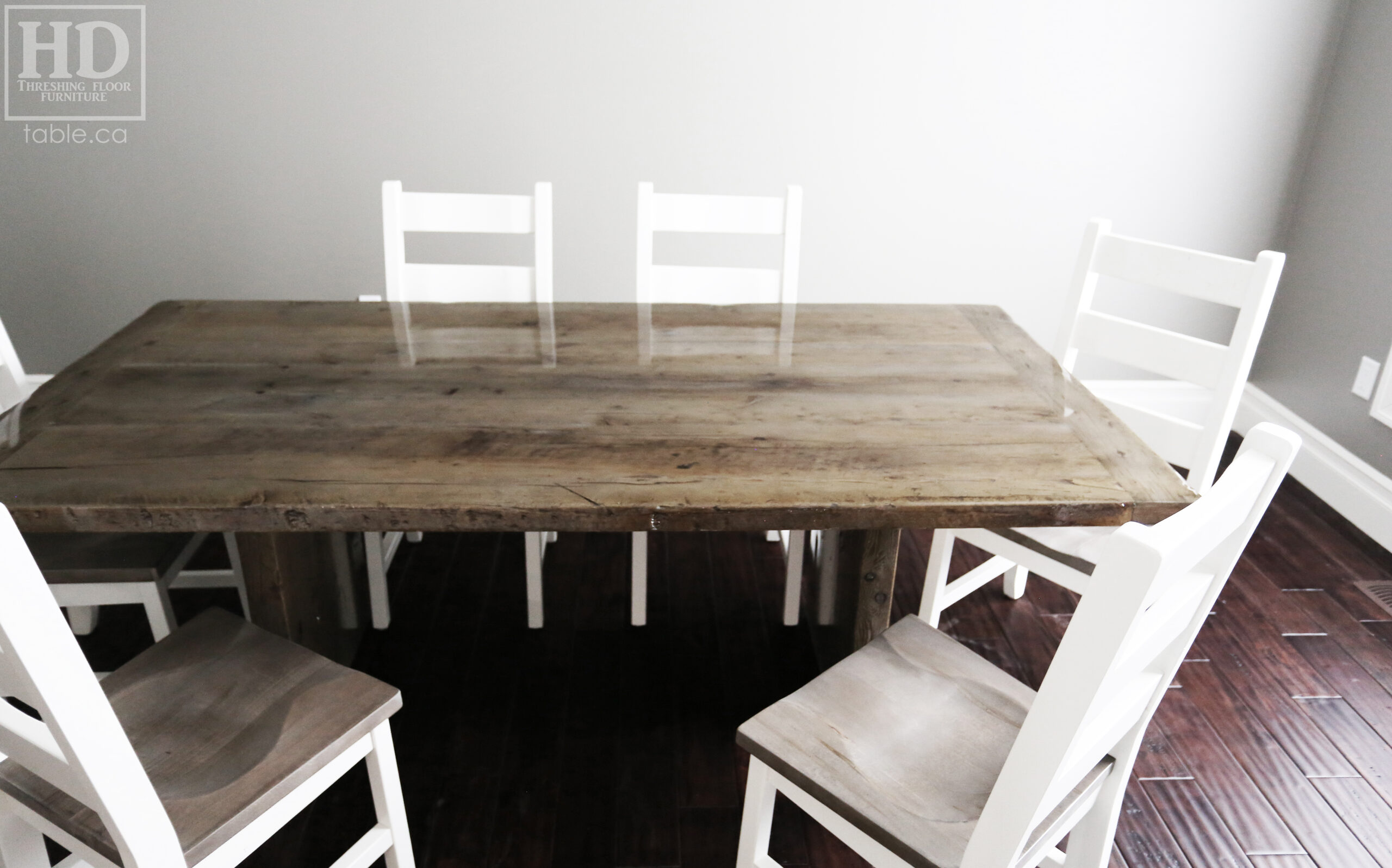 Barnwood Table with Barnboard Treatment Option by HD Threshing Floor Furniture / www.table.ca