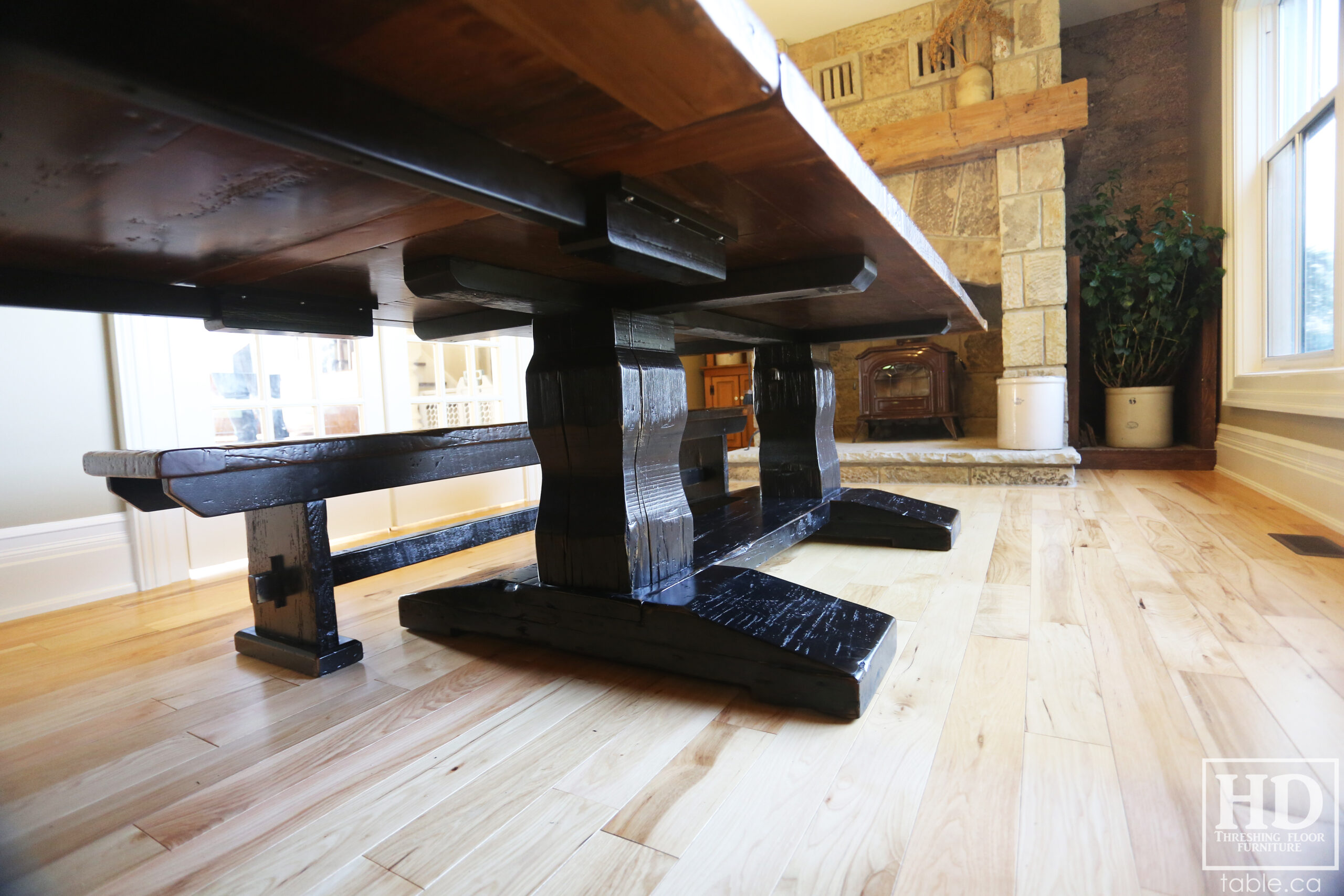 Custom Reclaimed Wood Pedestal Table by HD Threshing Floor Furniture / www.table.ca