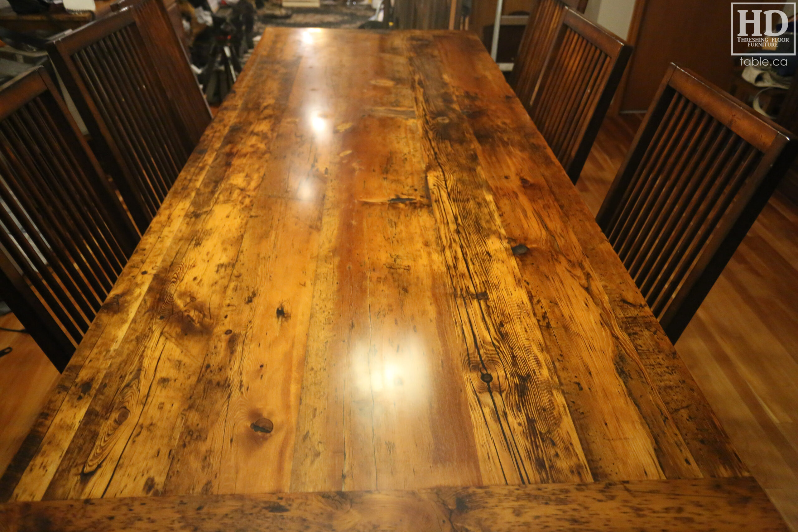 Old Growth Canadian Wood Table by HD Threshing Floor Furniture / www.table.ca